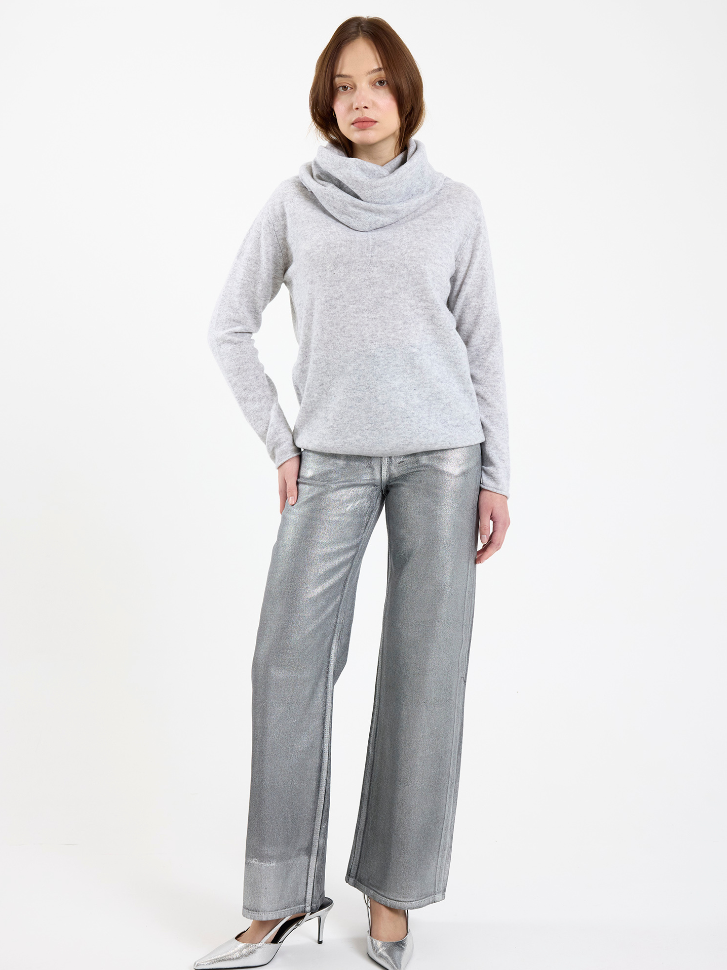 Hannah Hooded Cashmere Cowl Neck Jumper