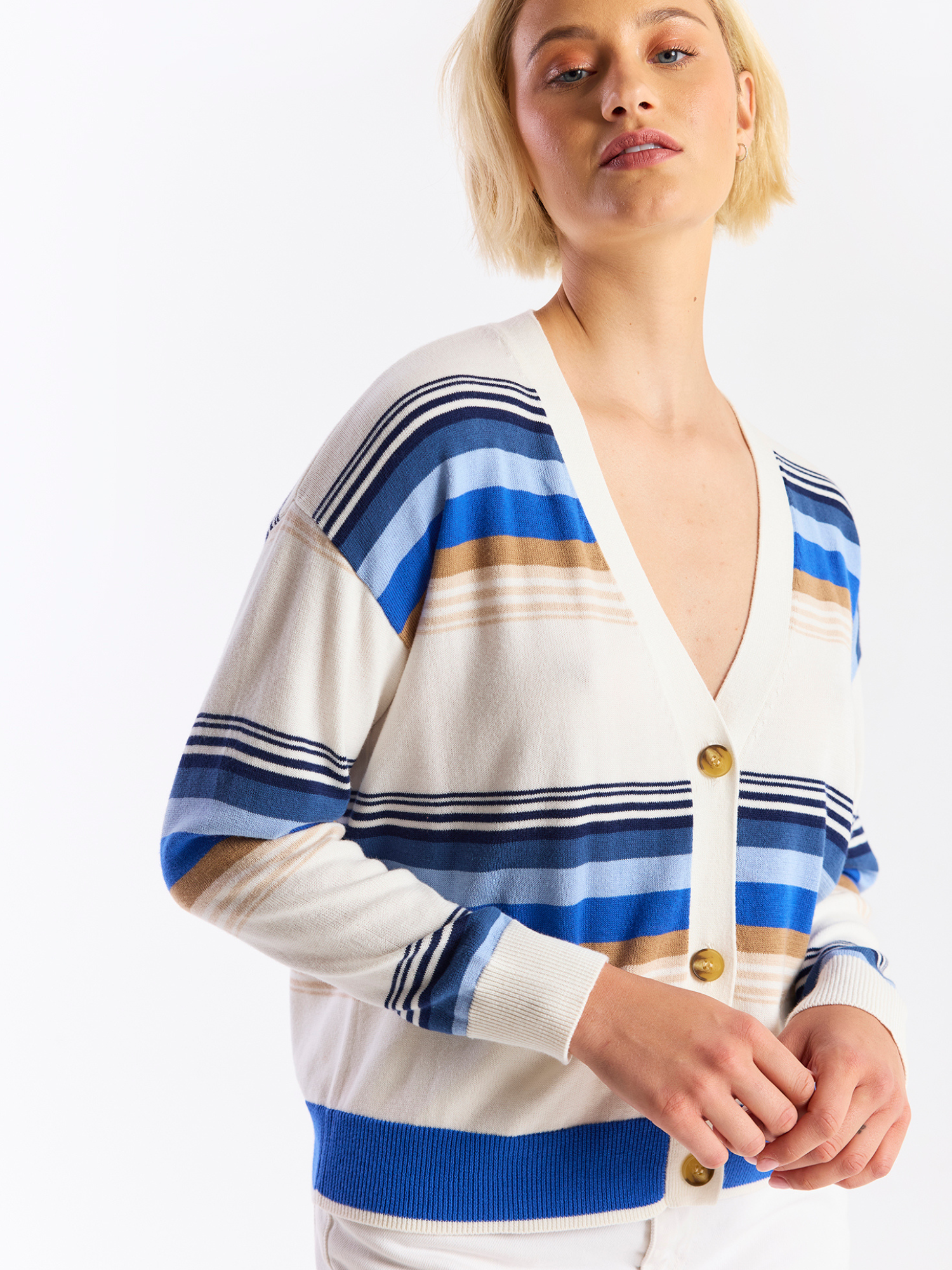 Gradient Stripe Cardigan