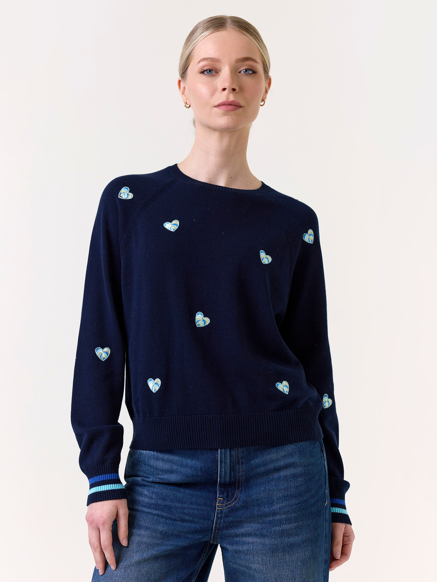 The Heart Embroidery Mini Sweater