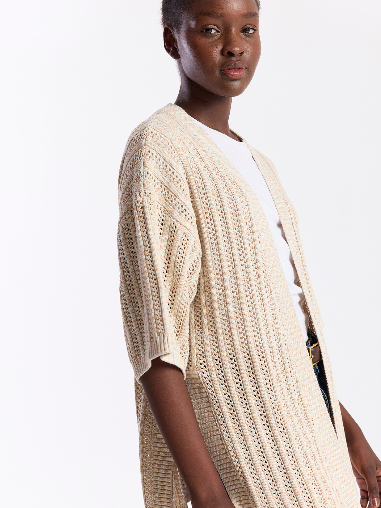 Twist Yarn Ladder Kimono