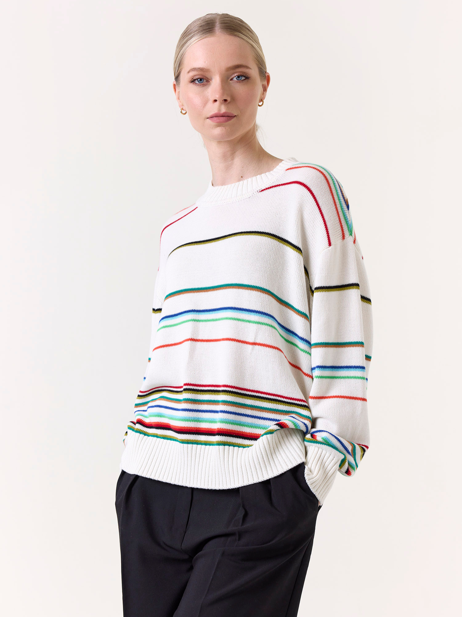 Raya Rainbow Stripe Crew