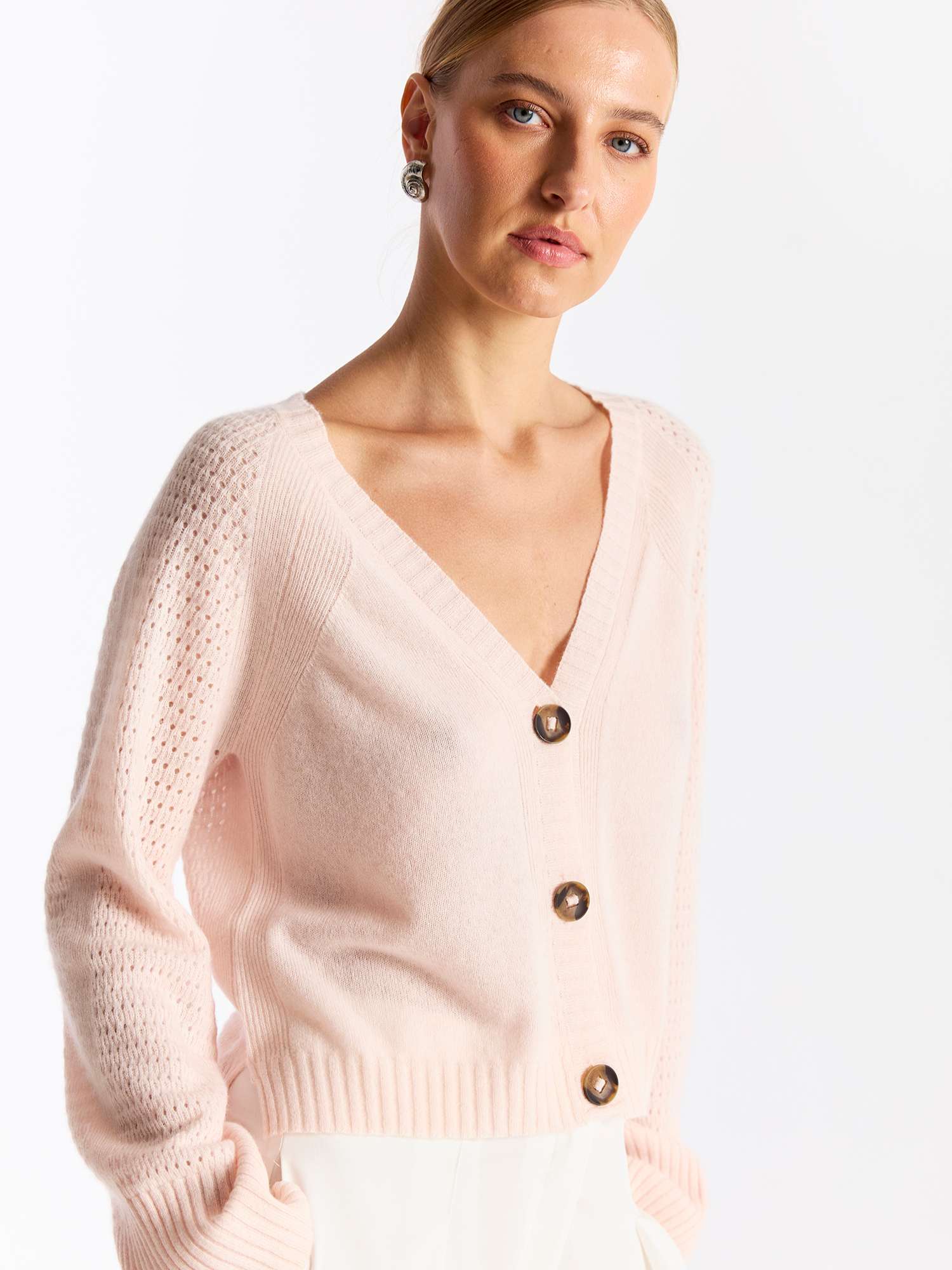 Natalie Deep V Cashmere Cardigan