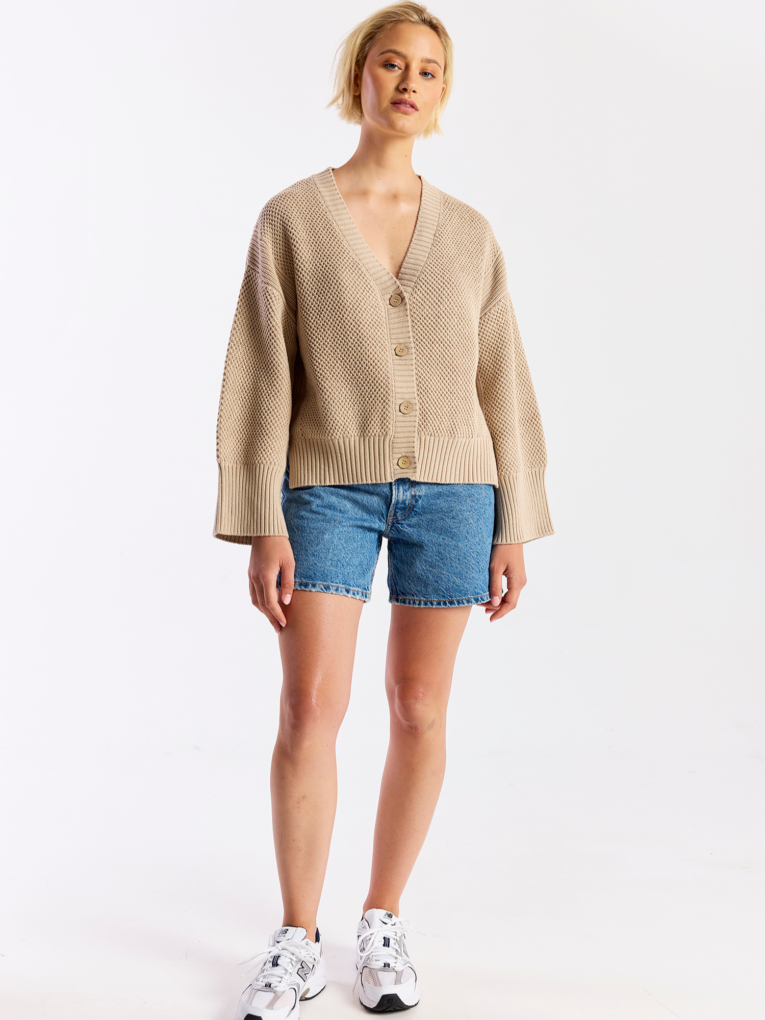 Pointelle Stitch Detail Cardigan