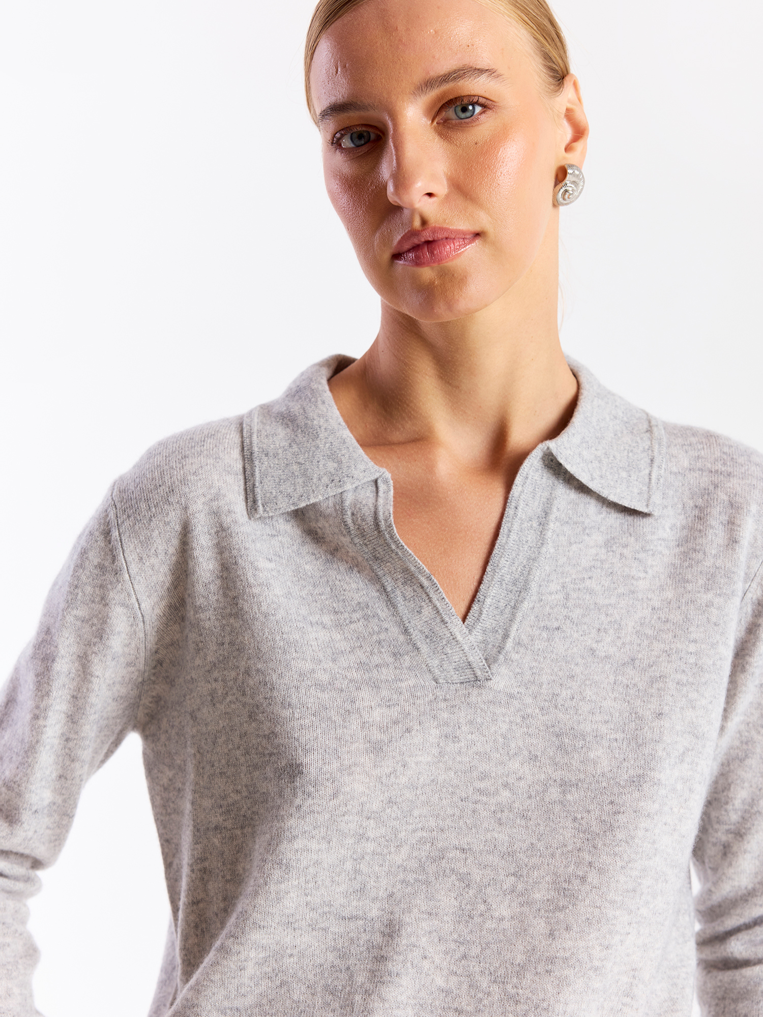 Collared Cashmere Sweatshirt