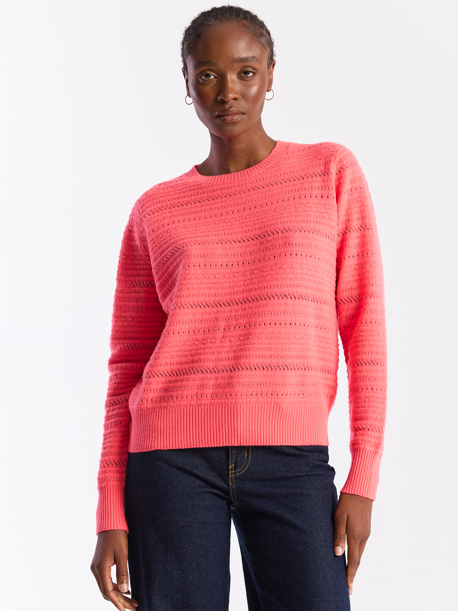 TEXTURED TAYLOR CASHMERE CREW