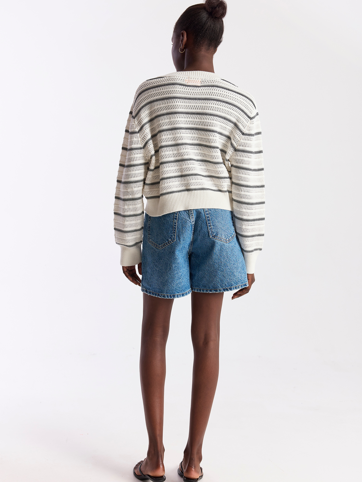 Stripe Mix Stitch Crew