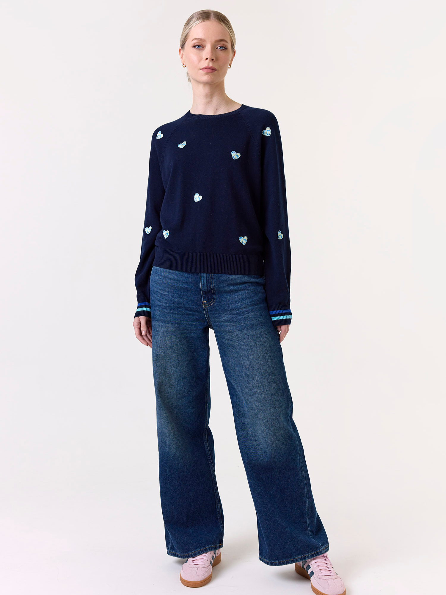 The Heart Embroidery Mini Sweater