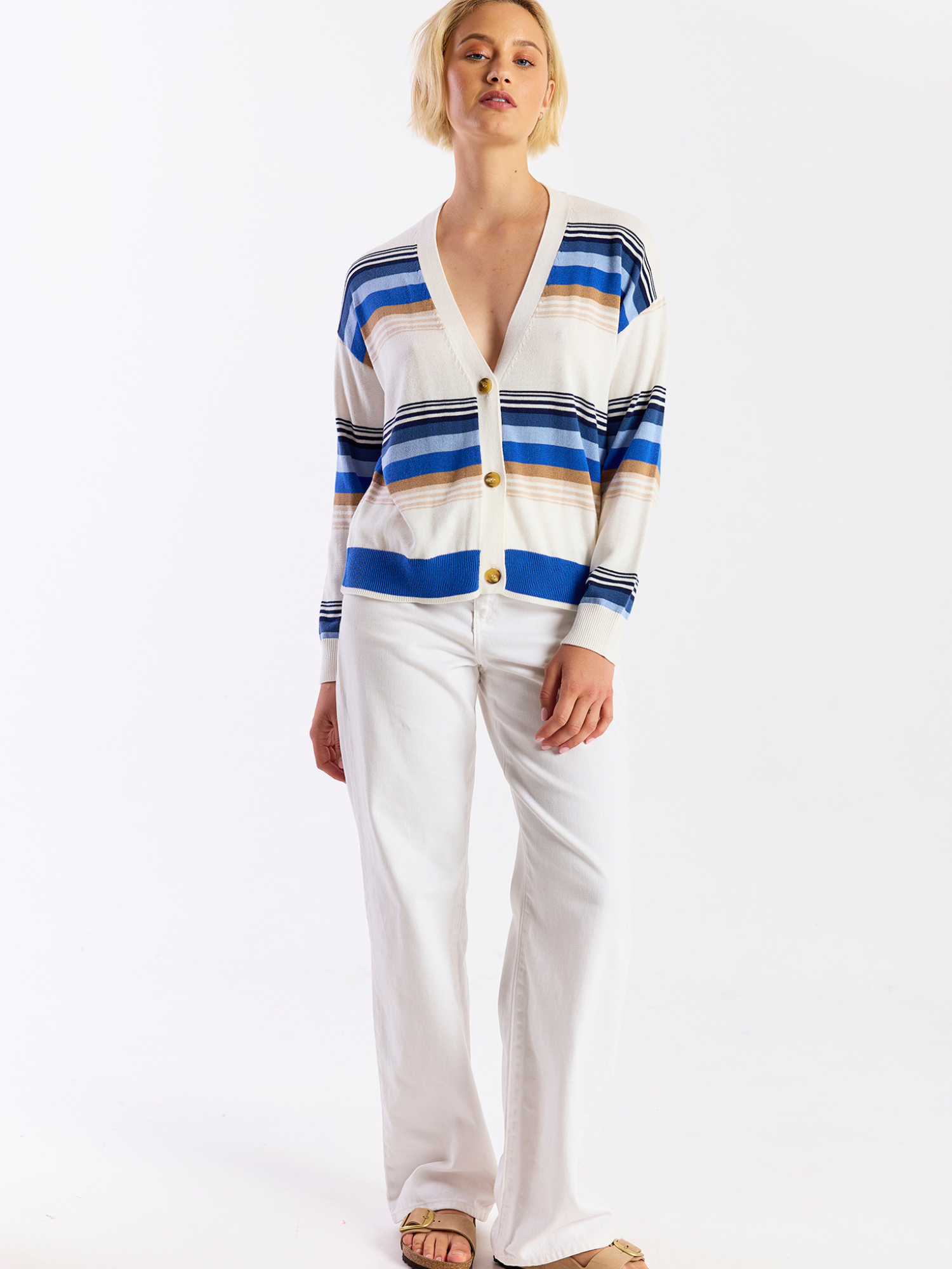 Gradient Stripe Cardigan