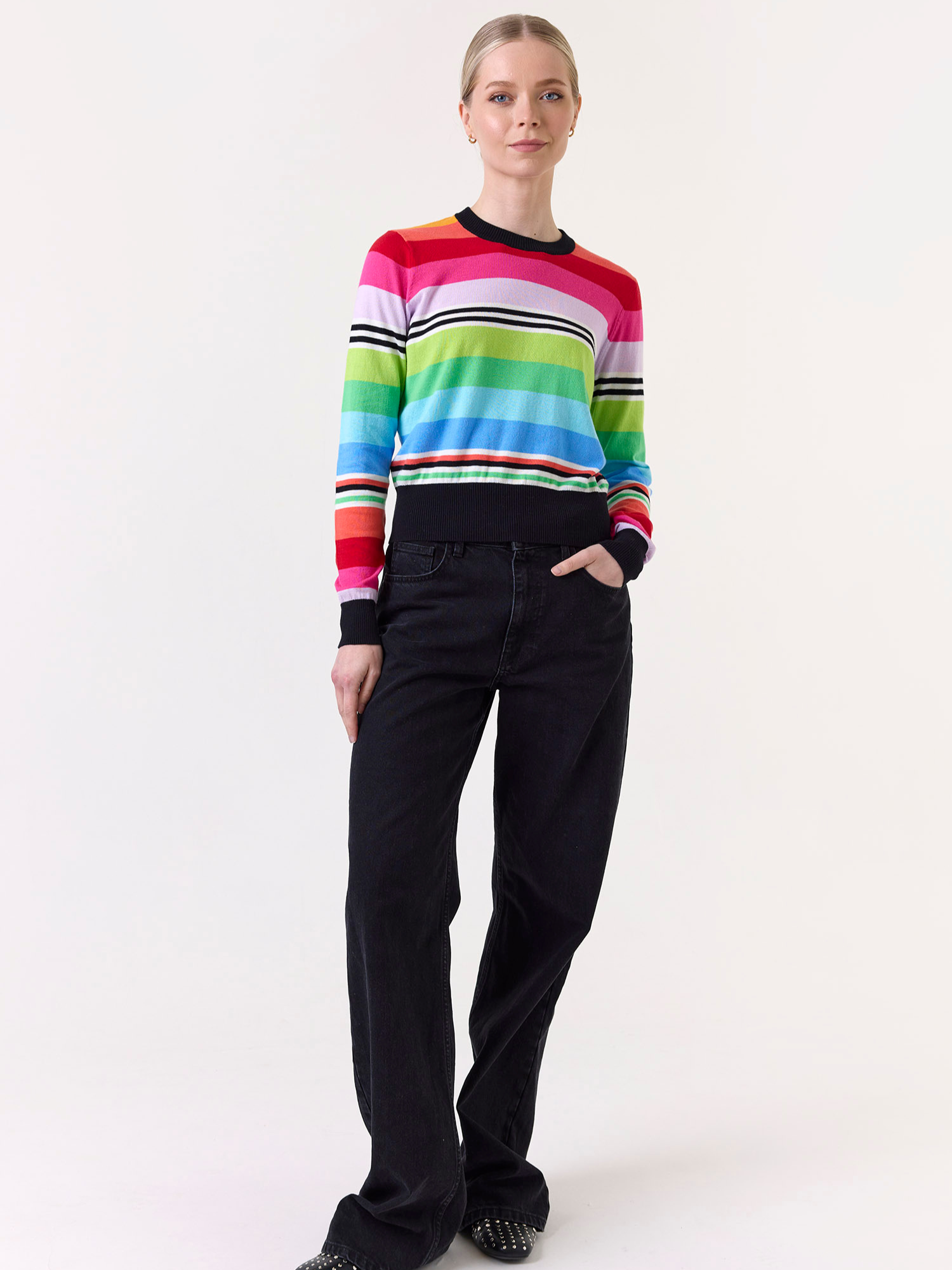 Ivy Stripe Crew Neck Sweater