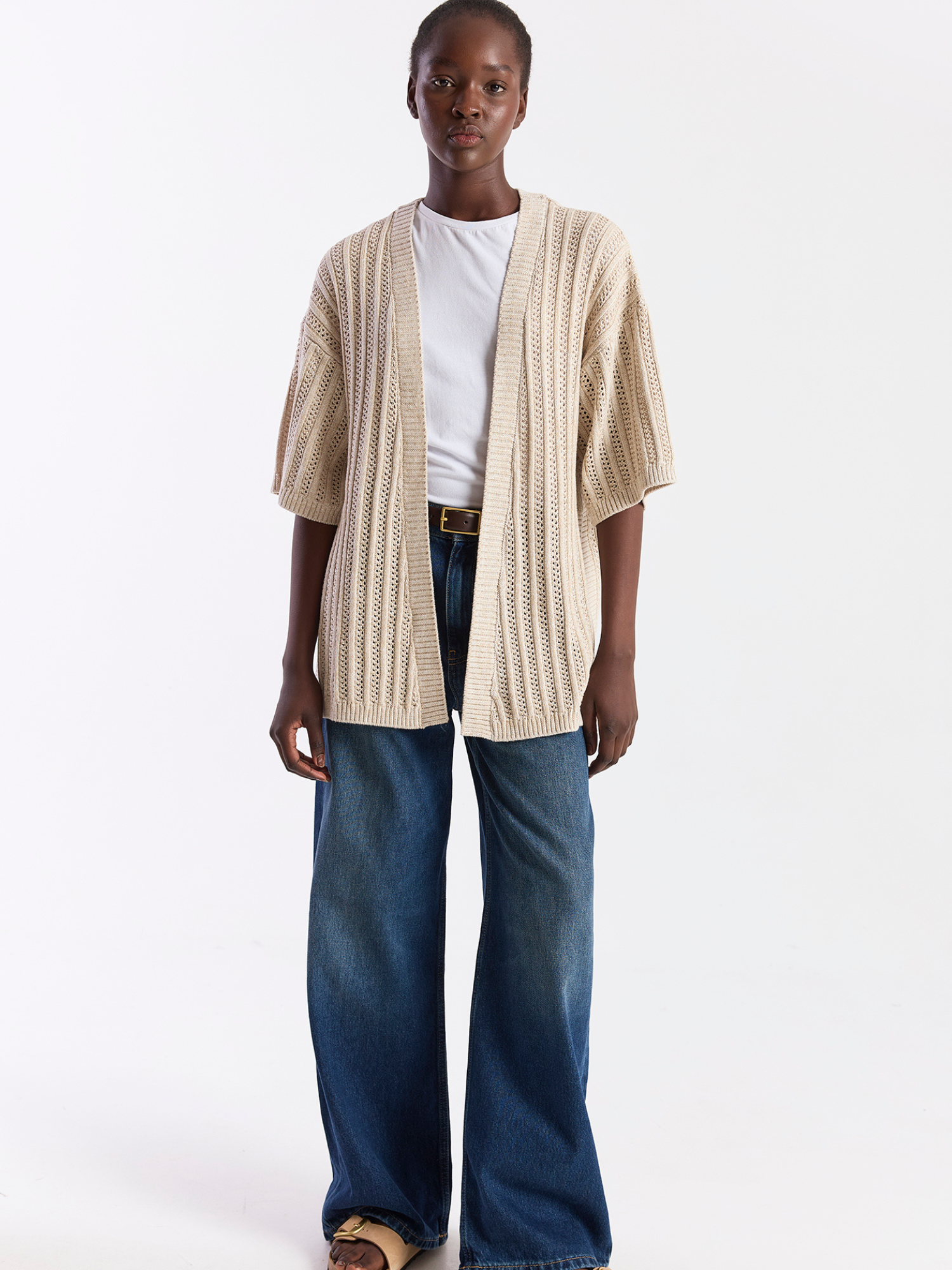 Twist Yarn Ladder Kimono