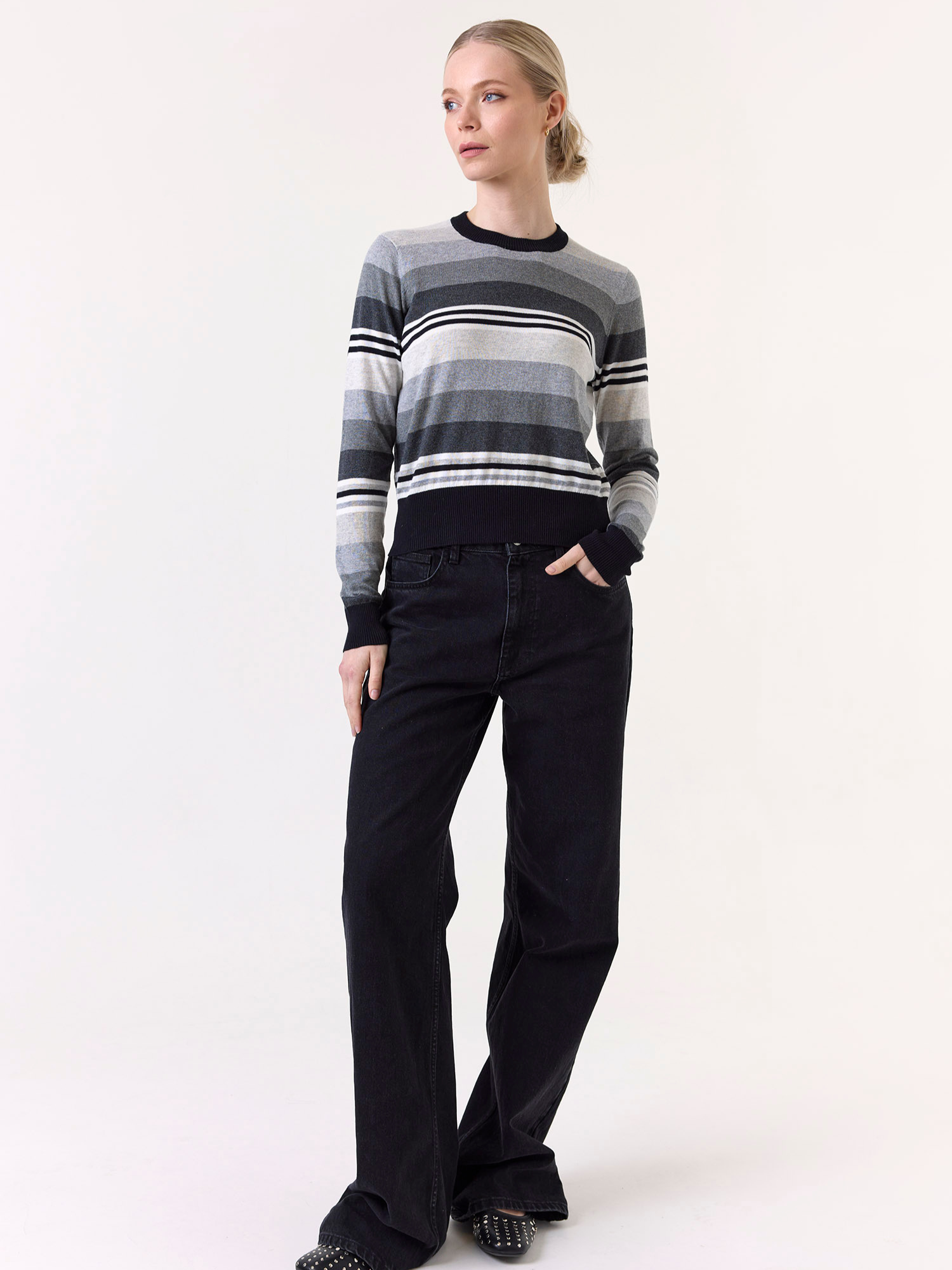Ivy Stripe Crew Neck Sweater