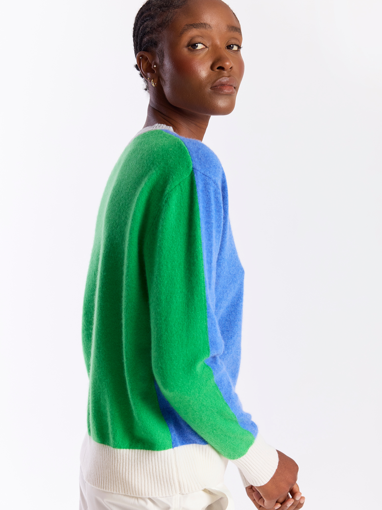 SUMMER COLOURBLOCK CASHMERE CREW