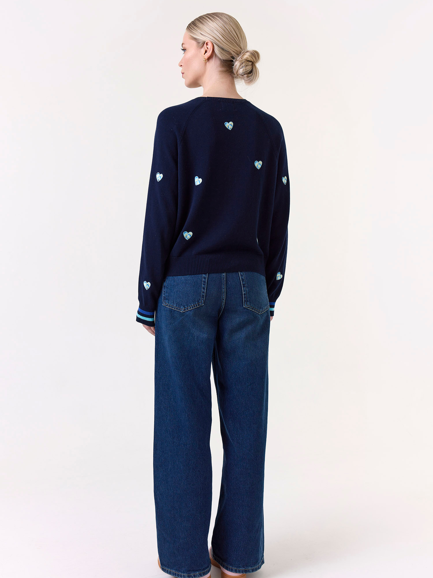 The Heart Embroidery Mini Sweater