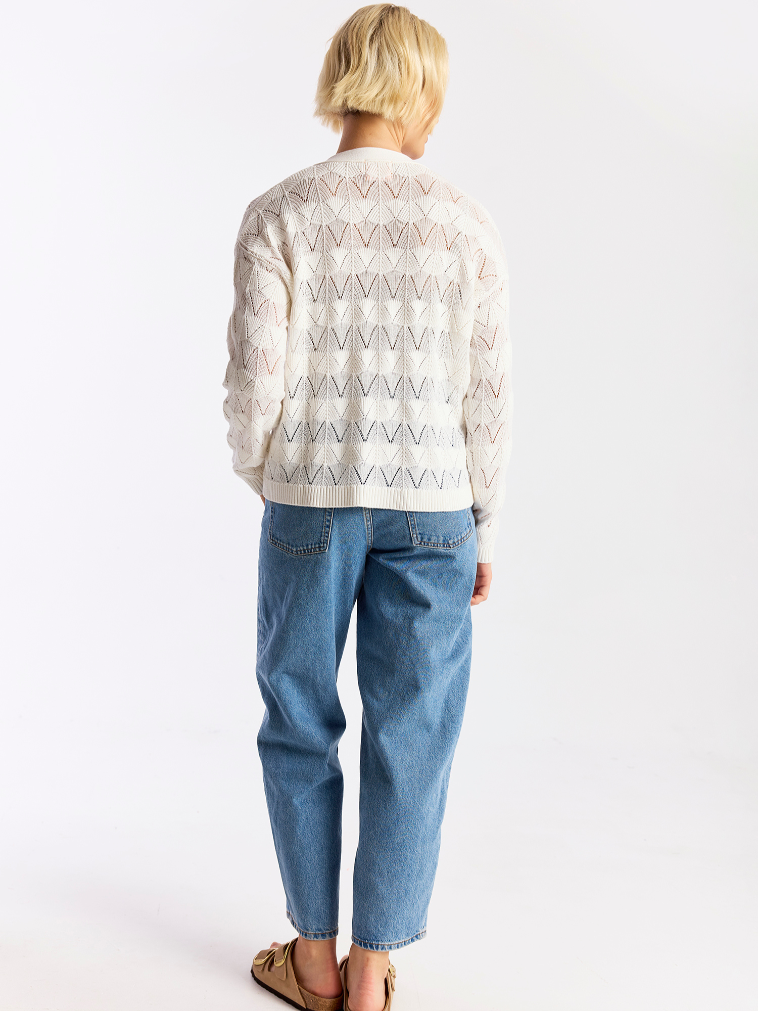 Chevron Stitch Cardigan