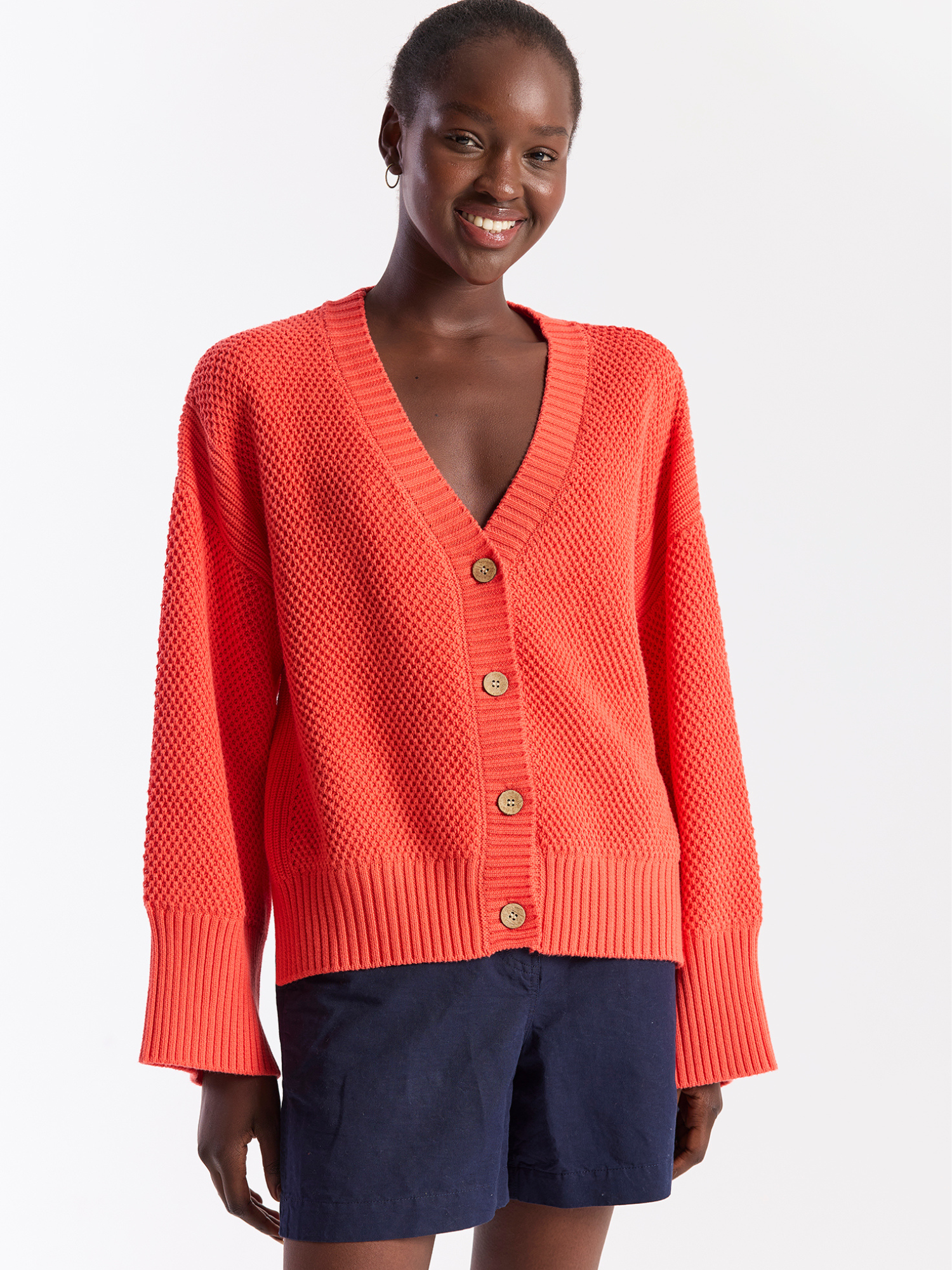 Pointelle Stitch Detail Cardigan