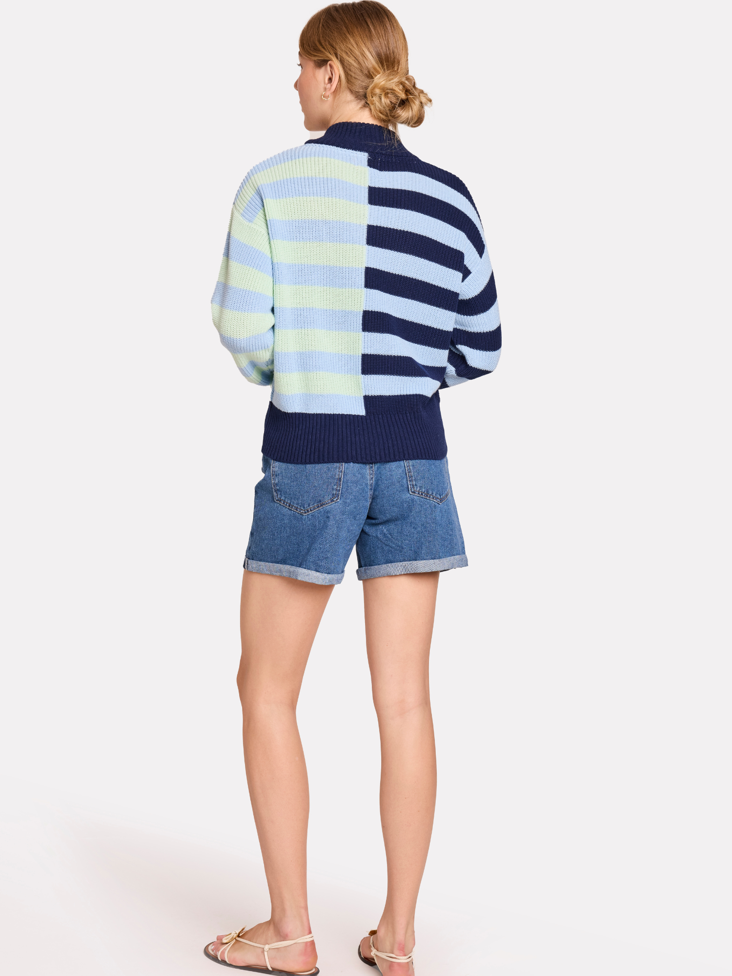 Mix Stripe Half Zip Jumper