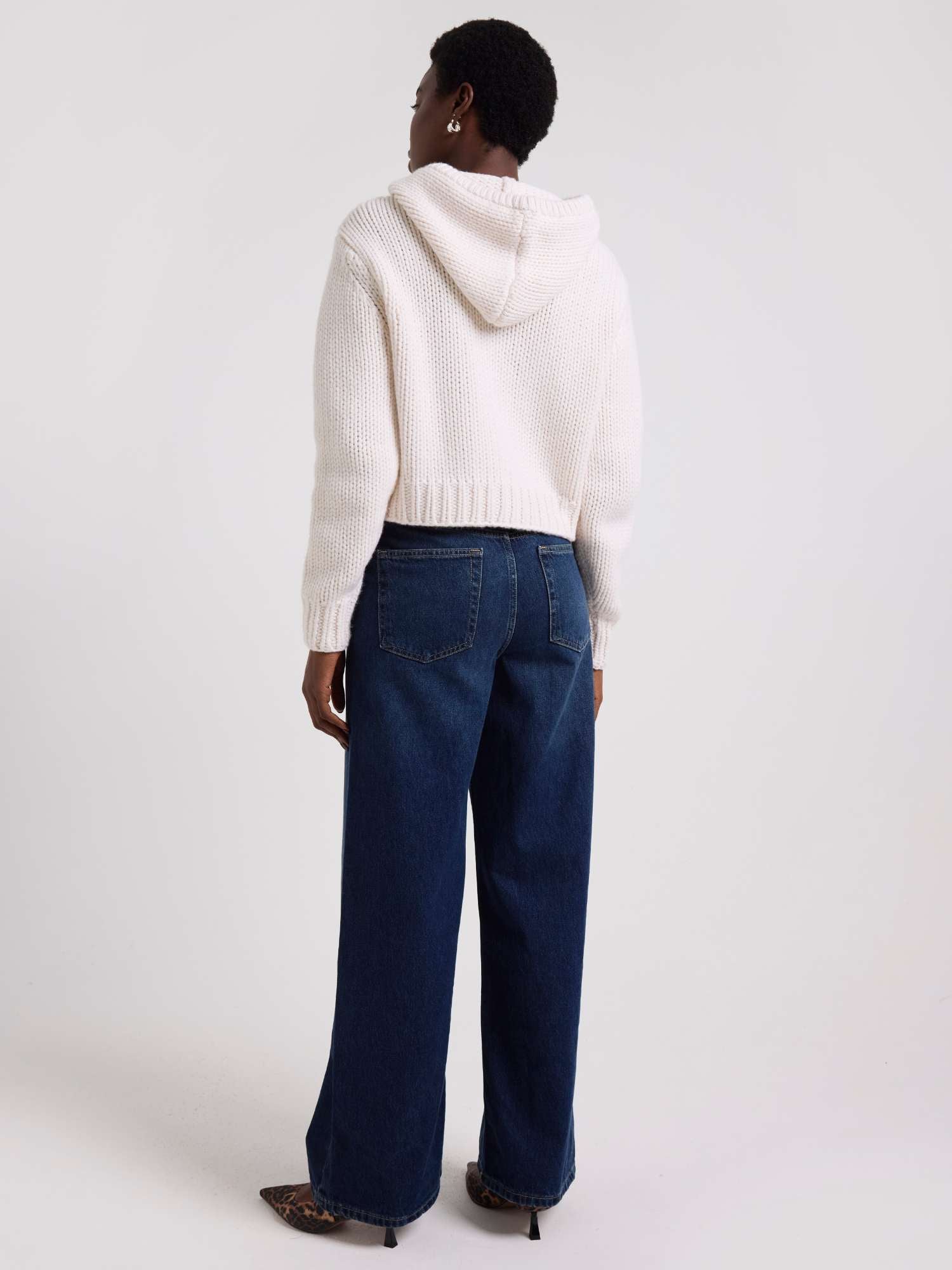 White Label Cashmere Crop Hoodie