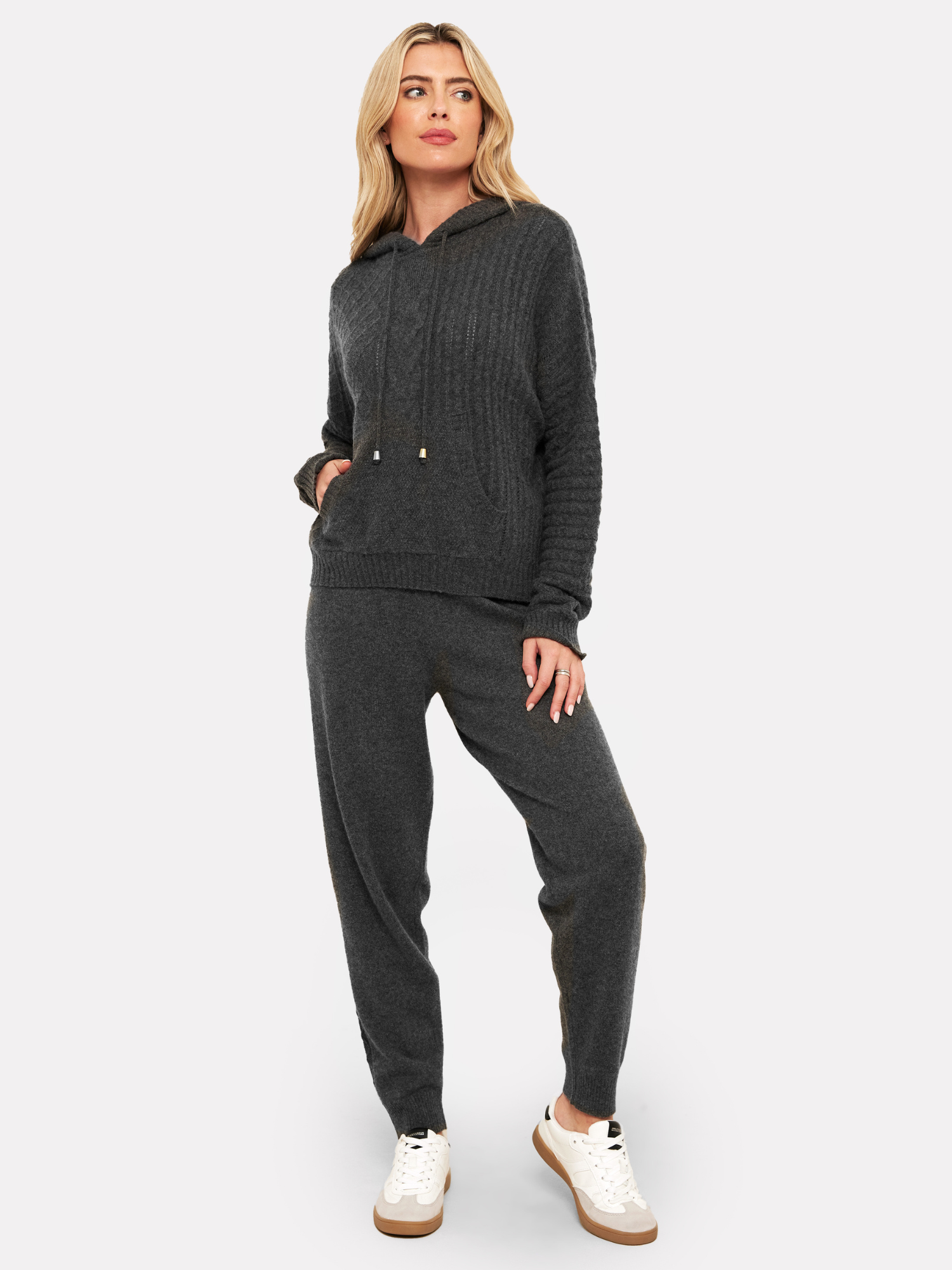 Luxe Cable Cashmere Hoodie