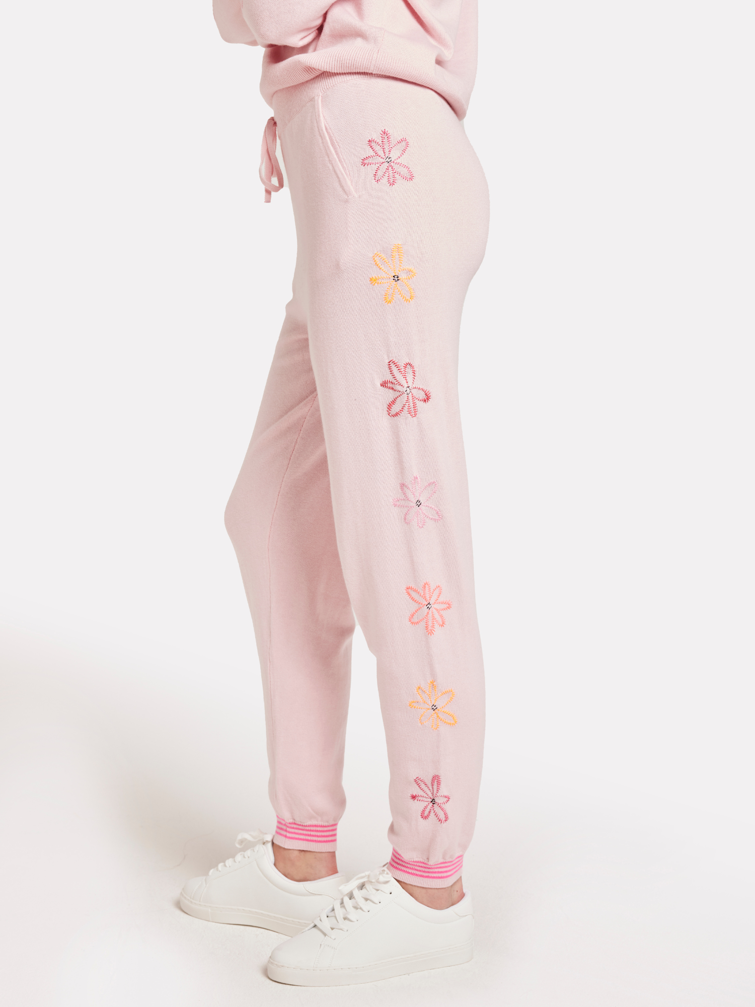 Floral Embroidery Joggers