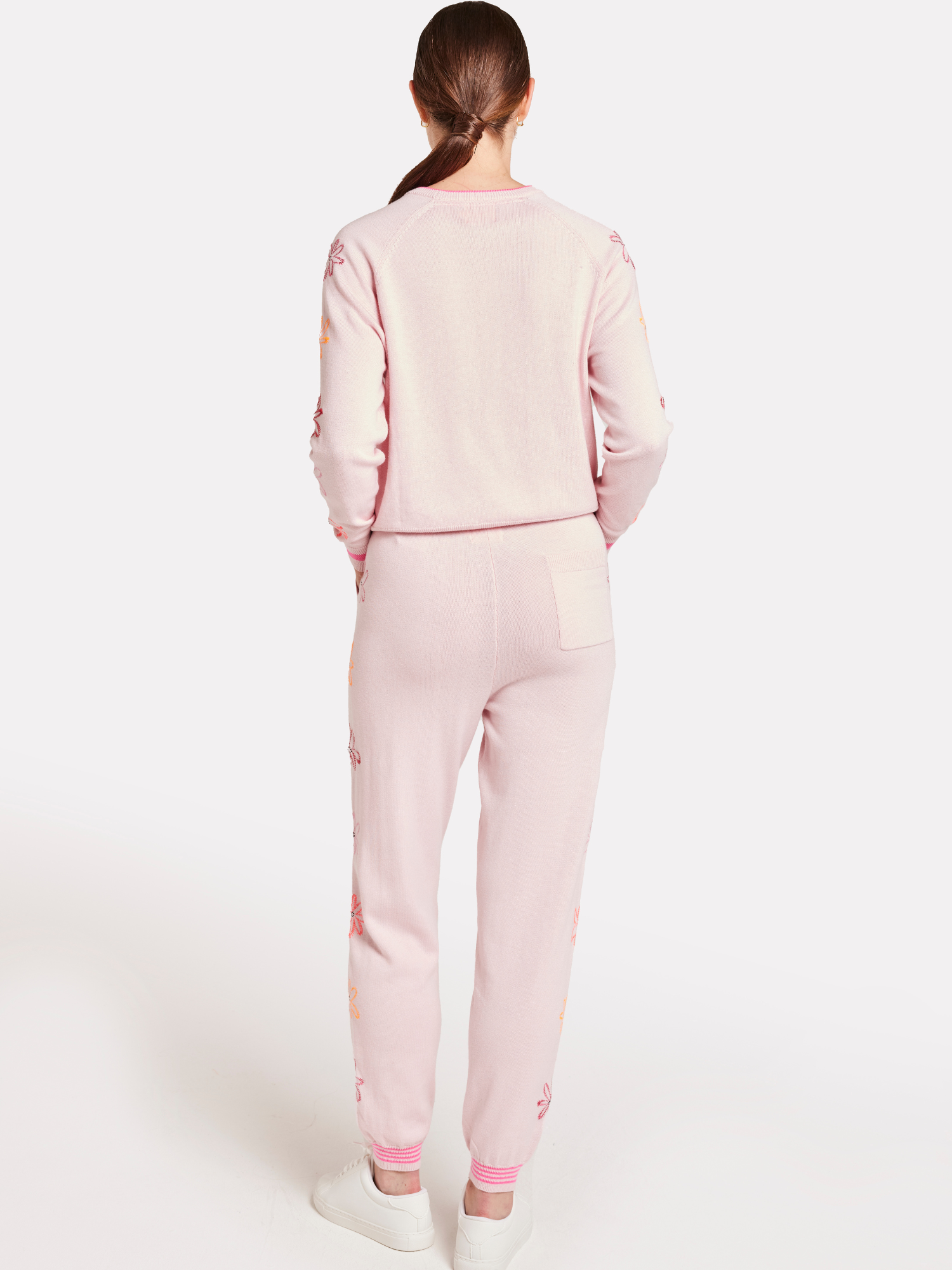 Floral Embroidery Joggers