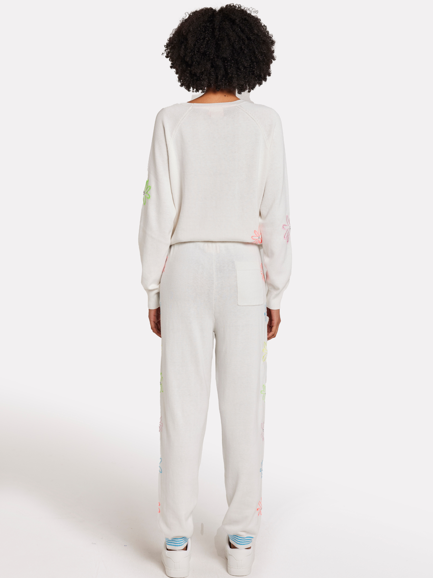 Floral Embroidery Joggers