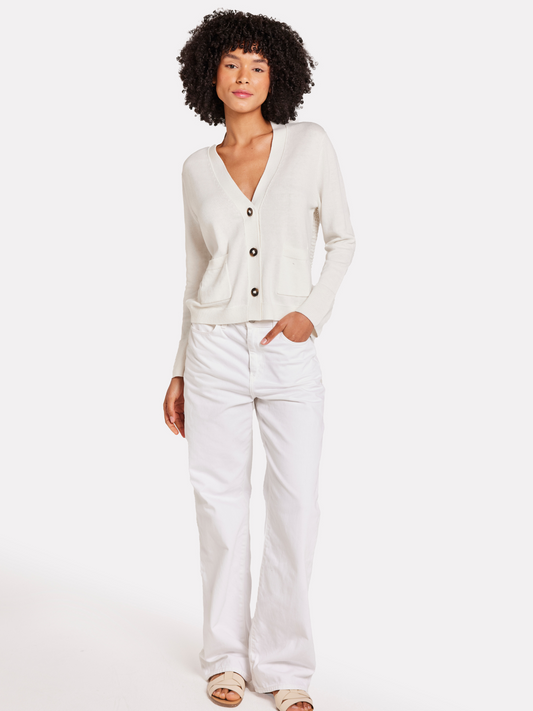 Floral Pointelle Back Cardigan