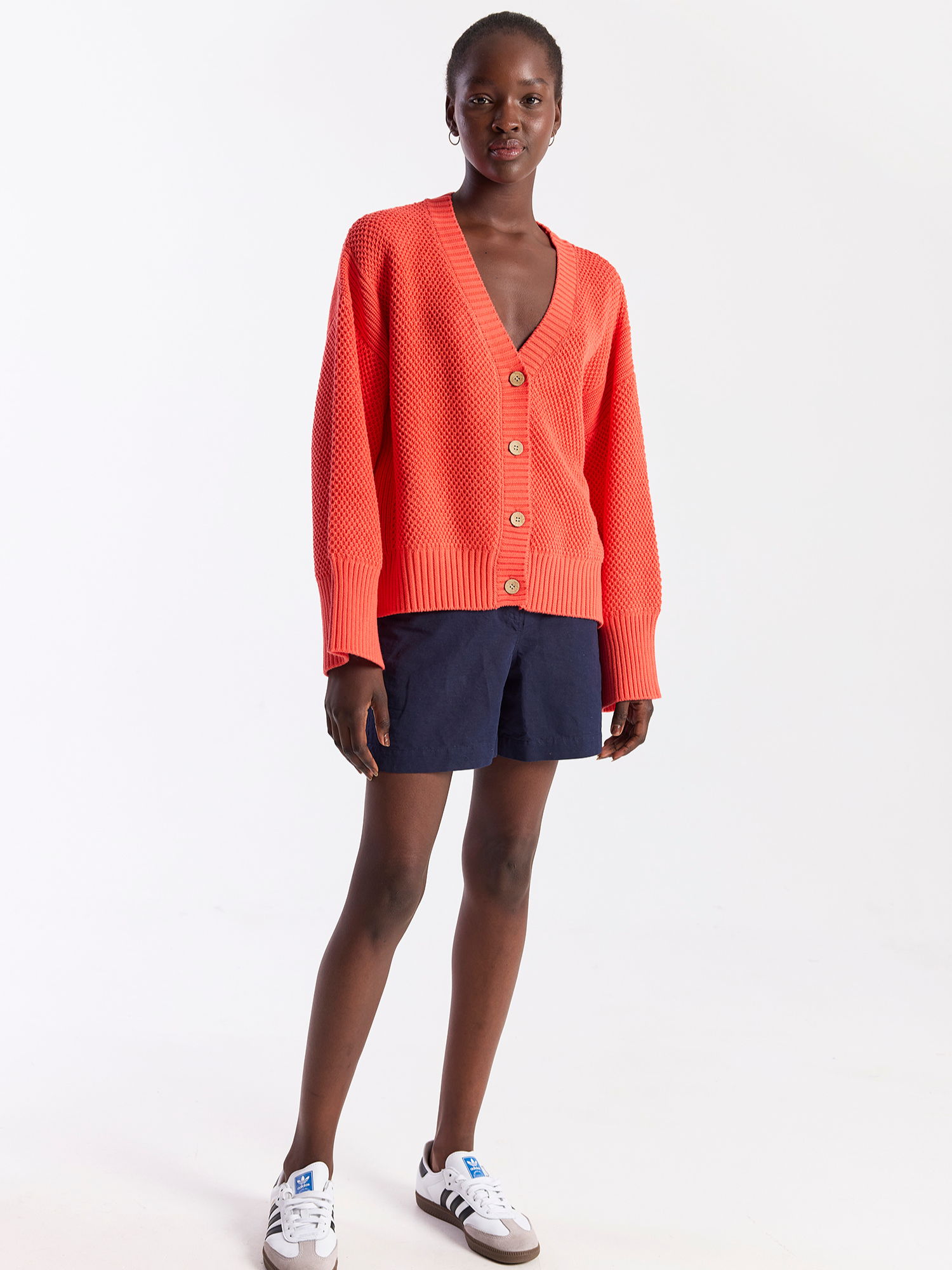 Pointelle Stitch Detail Cardigan