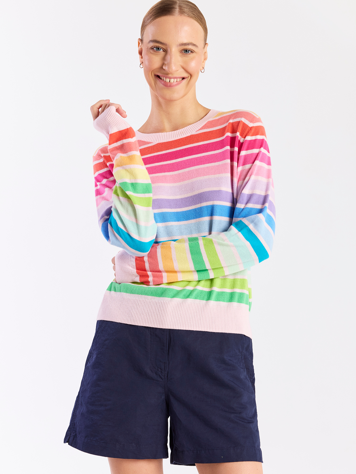 Multi Stripe Crew