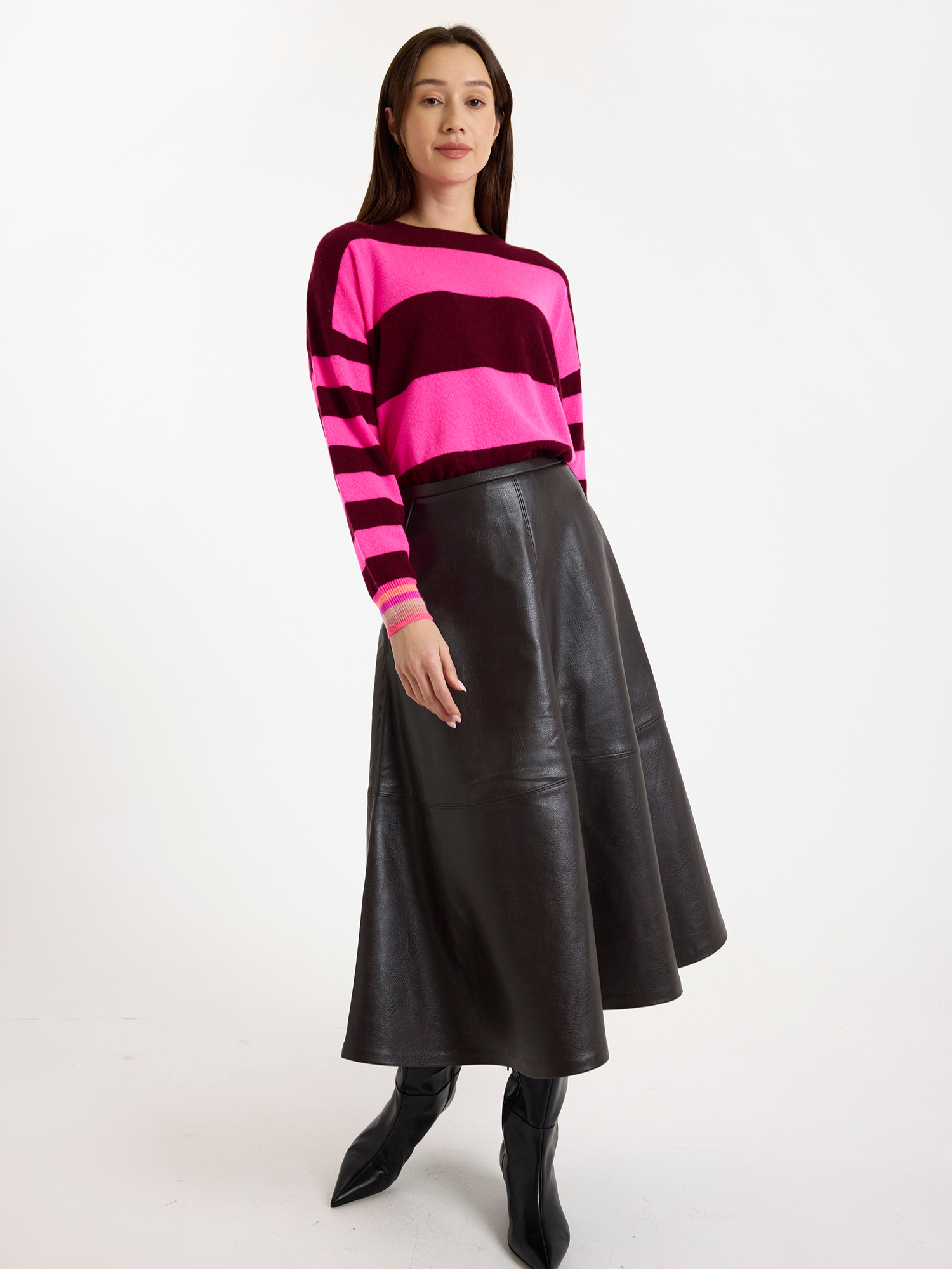 MOLLY STRIPE CASHMERE CREW