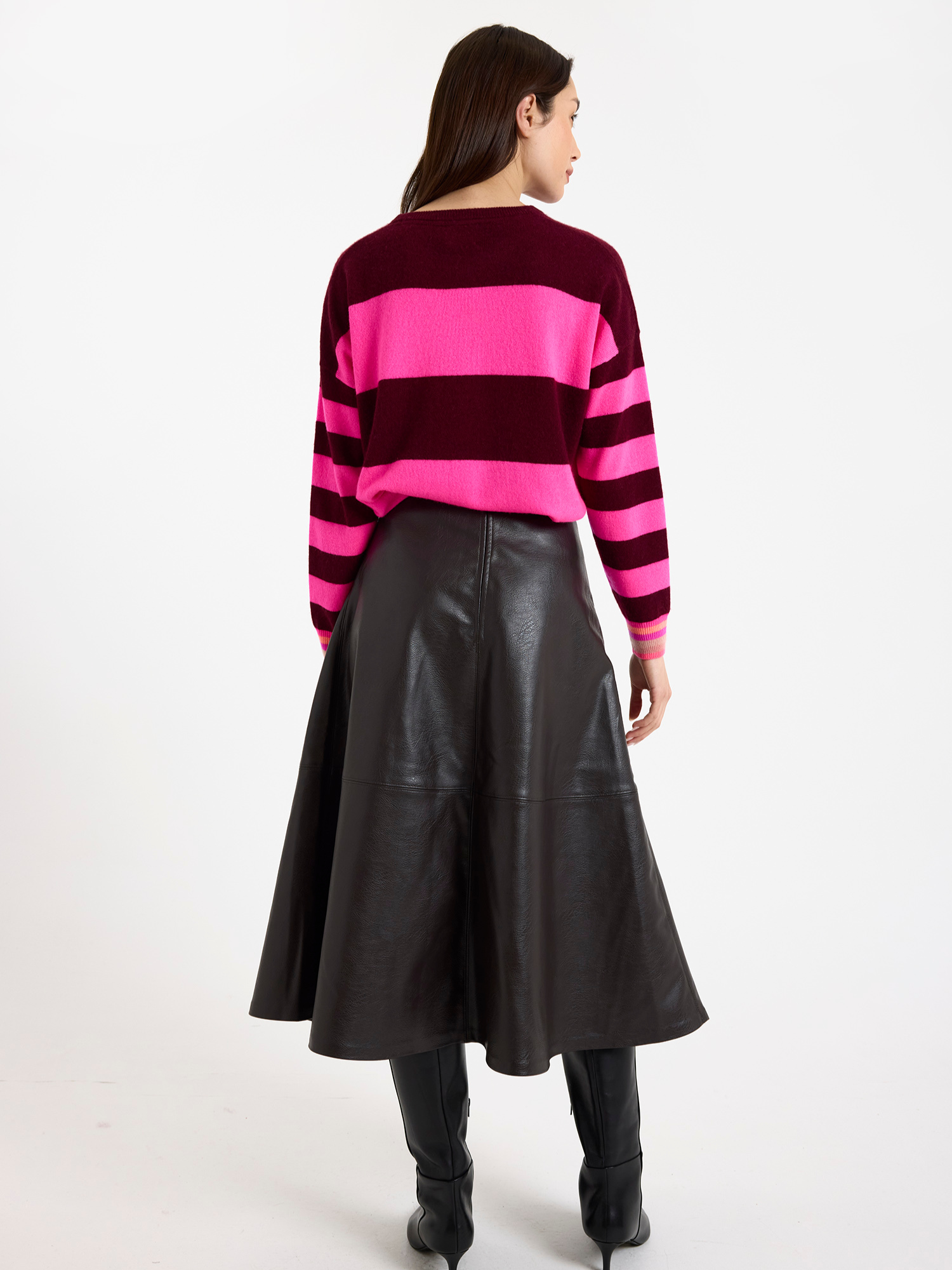 Molly Stripe Cashmere Crew Neck Jumper