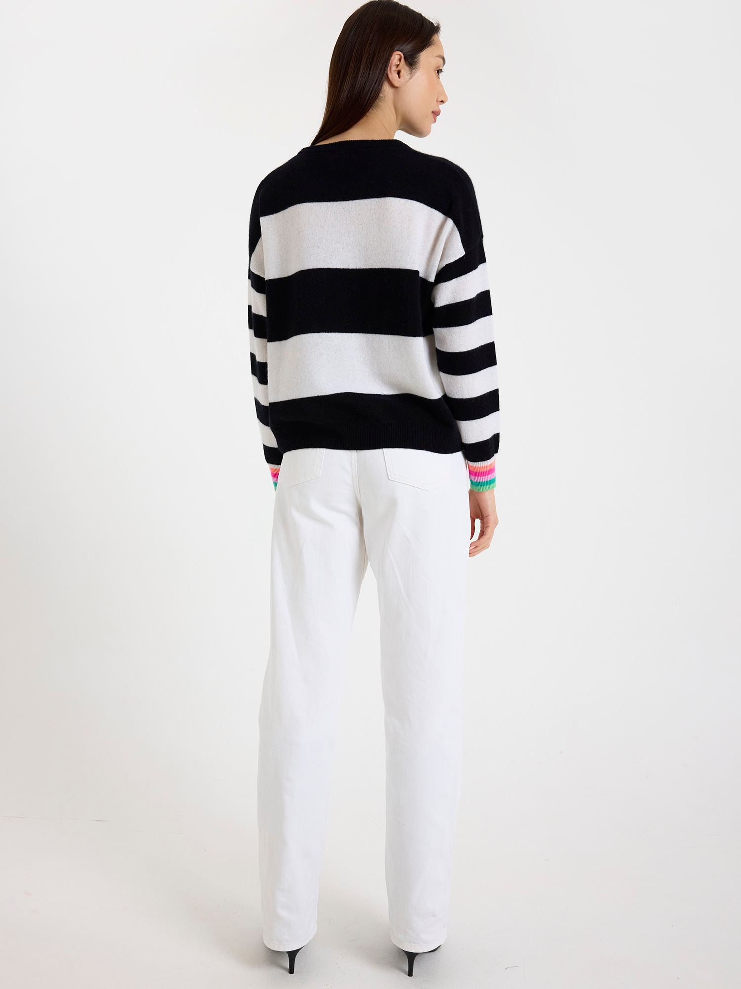 Molly Stripe Cashmere Crew Neck Jumper