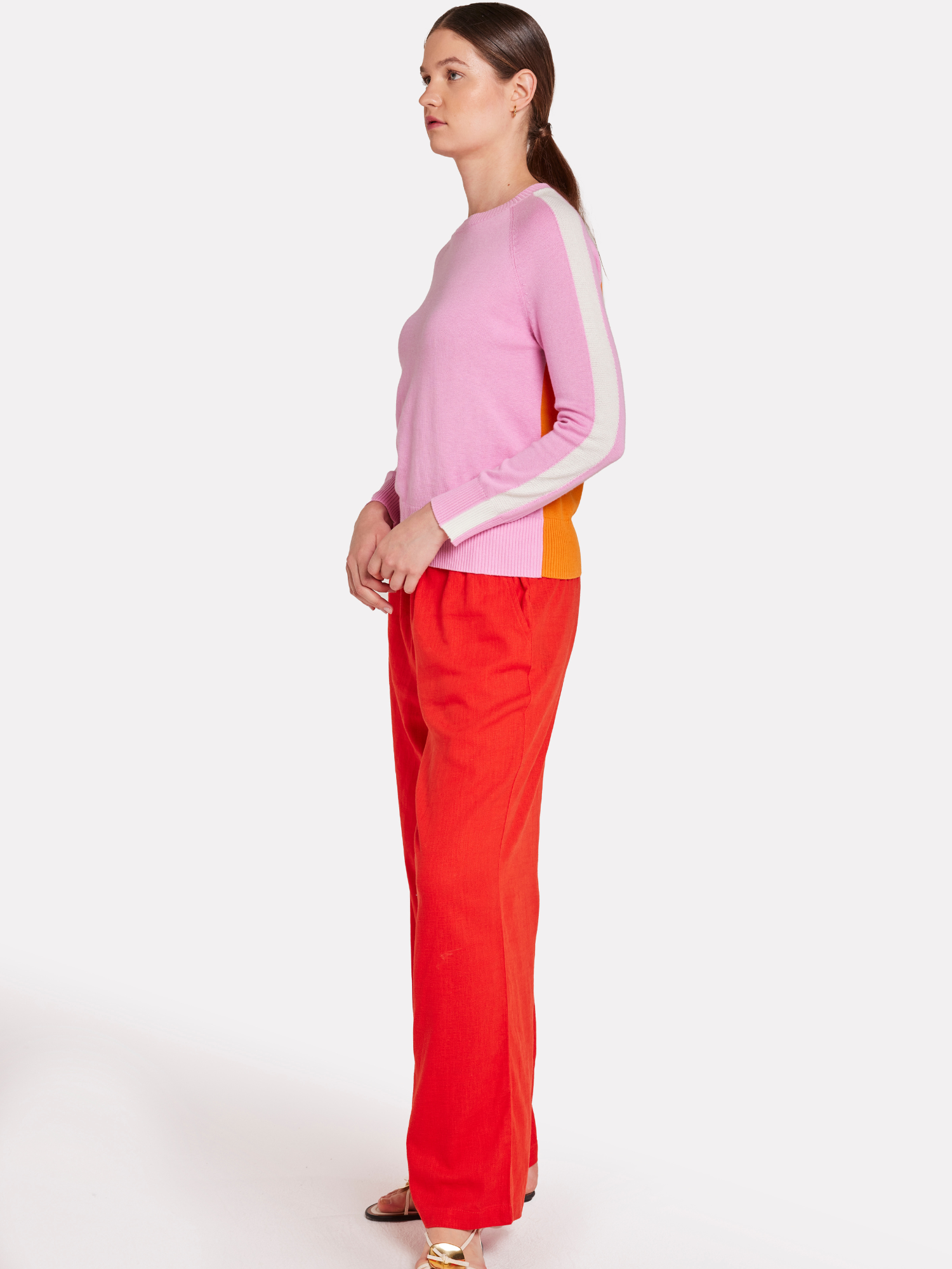 Summer Stripe Up Crew Jumper