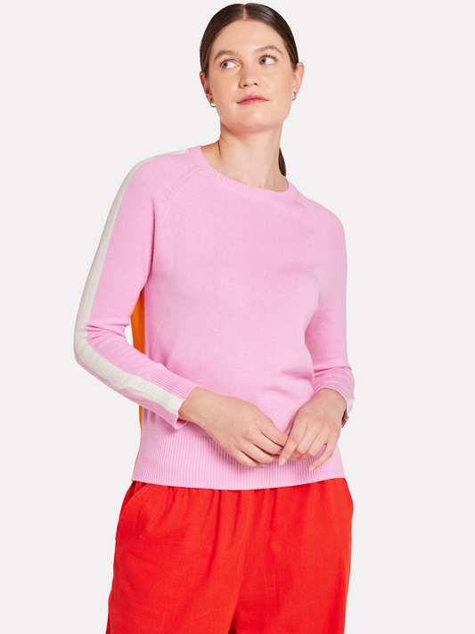 Summer Stripe Up Crew Jumper