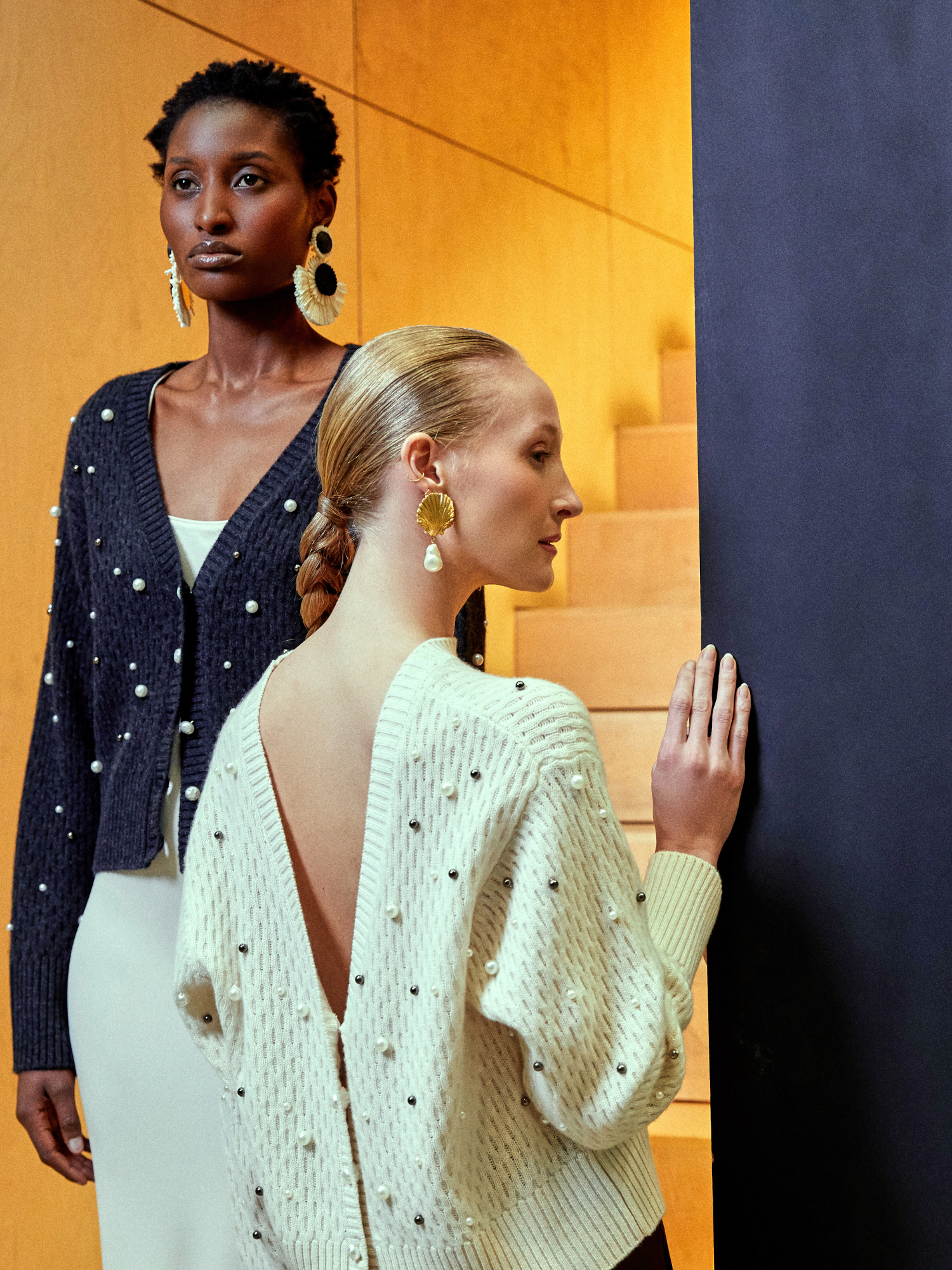 Beverley Beaded Reversible Cashmere Cardigan