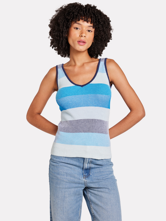 Stripe Plaited Vest