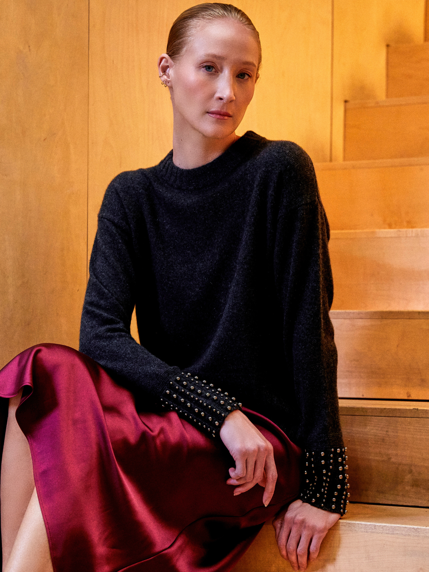 Ellie Bead Detail Cashmere Jumper