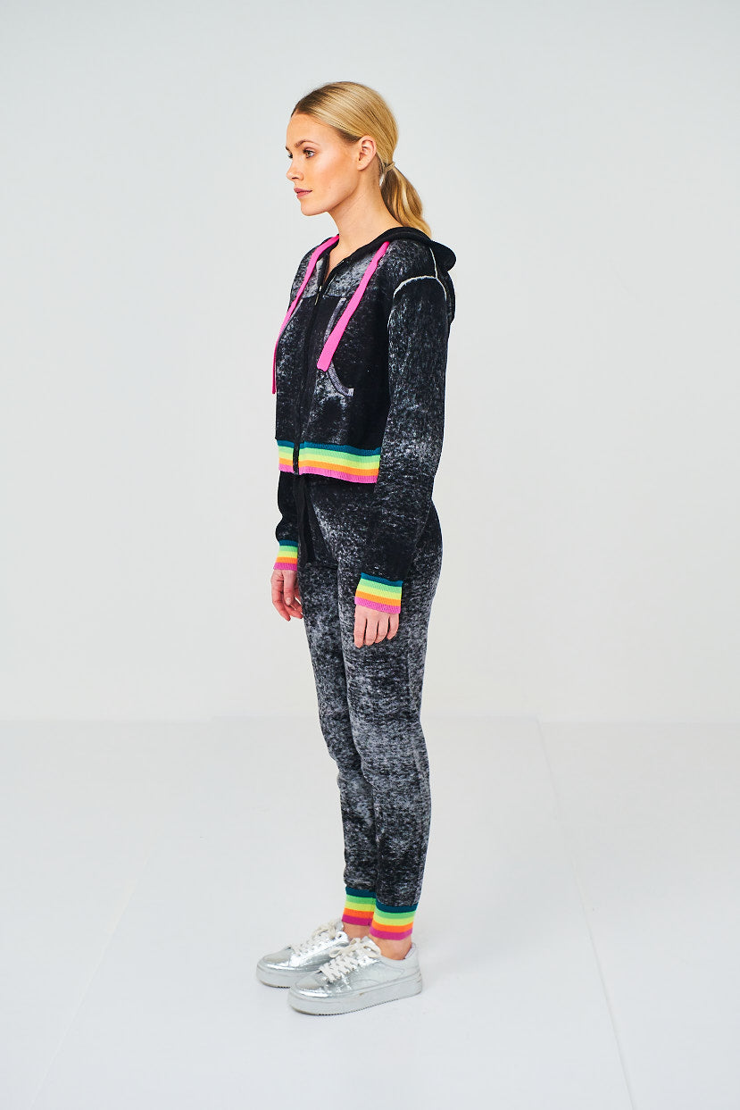 RAINBOW INK ZIP HOODIE