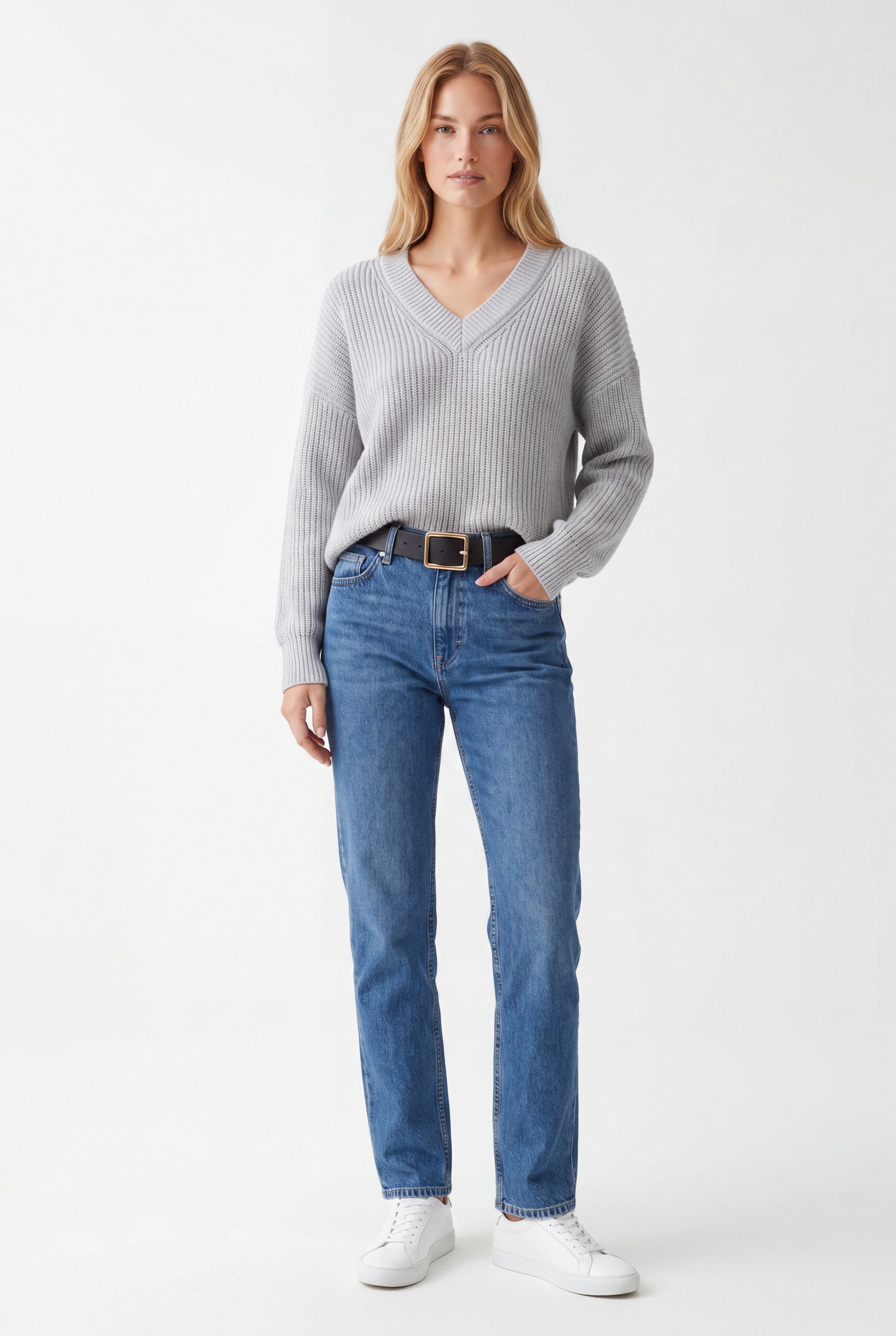 SHAKER KNIT V