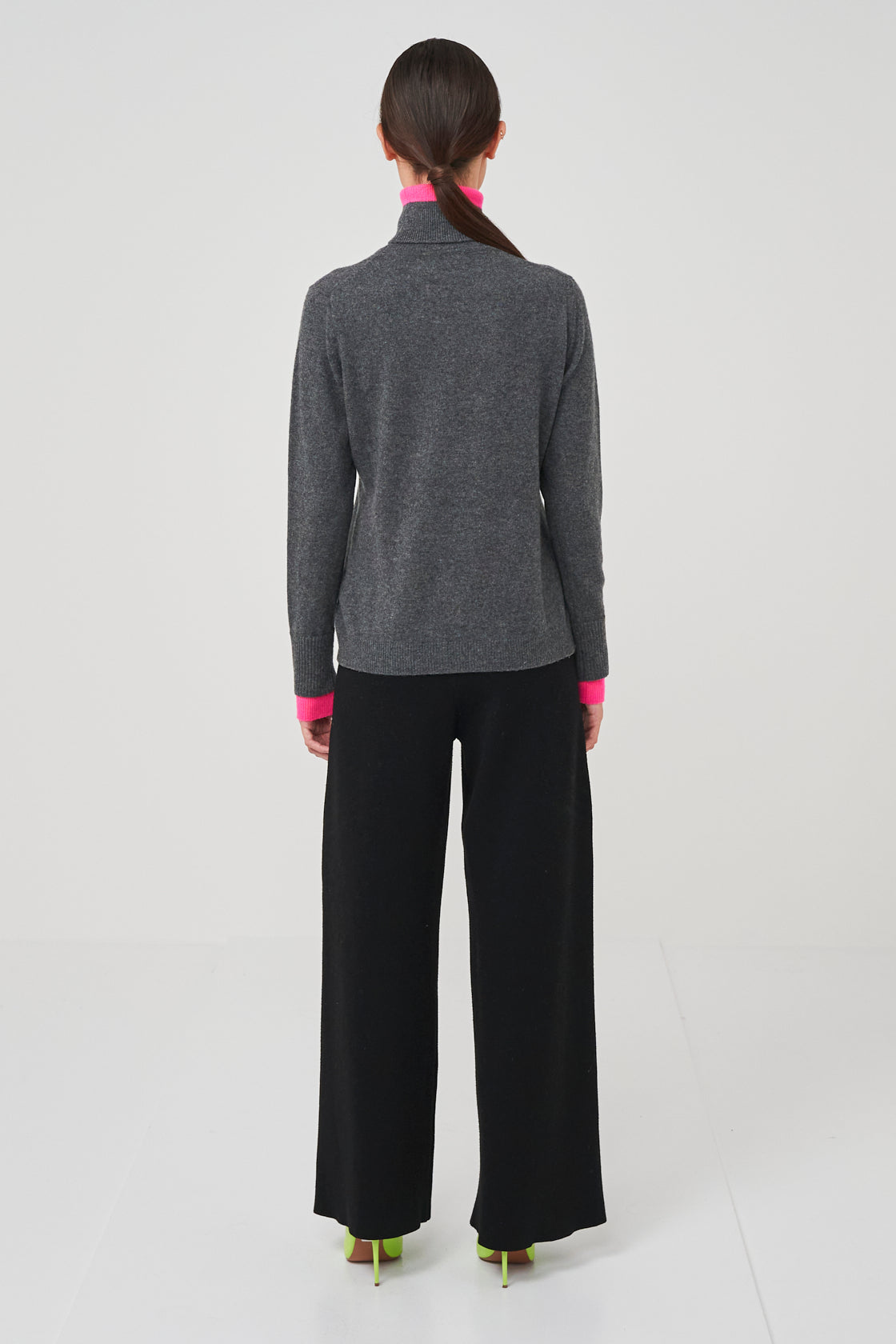 Contrast Roll Neck Jumper