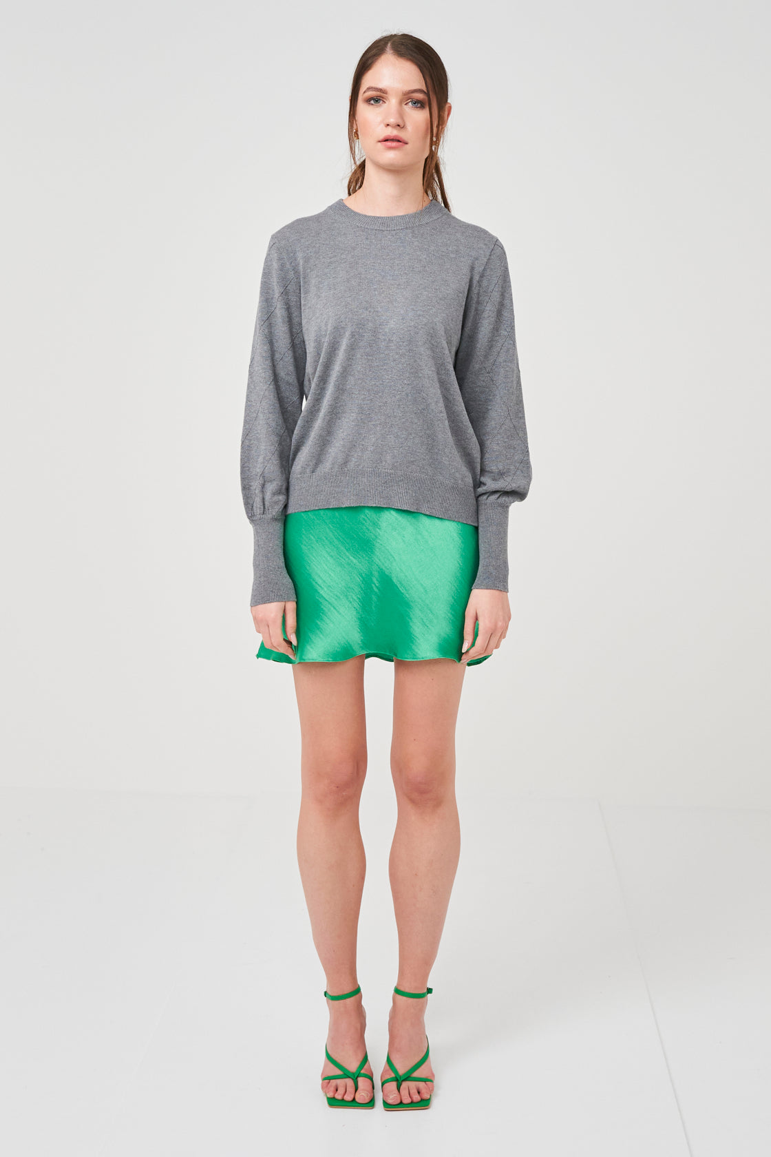 Argyle Exposed Seam Jumper