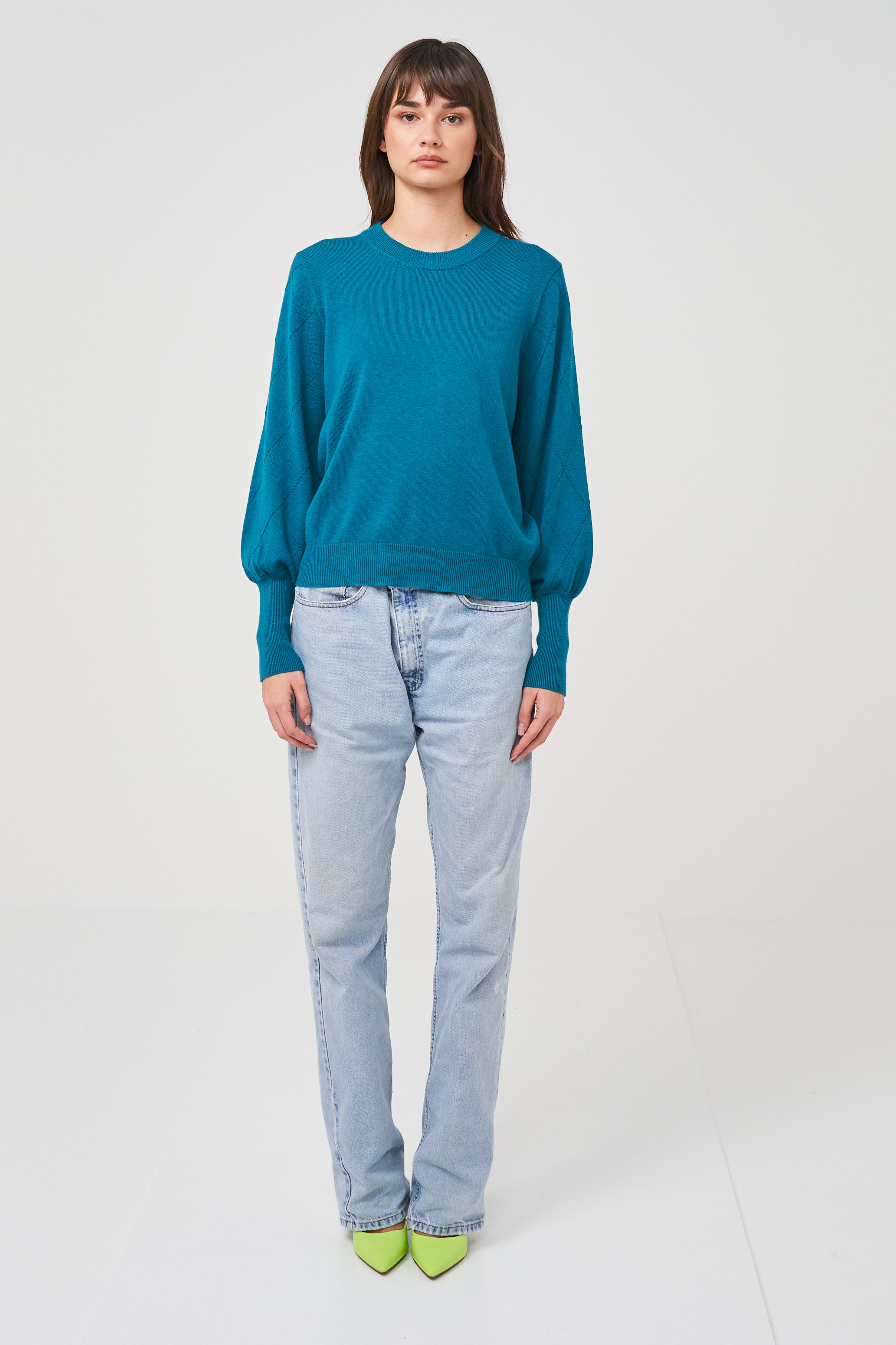 Argyle Exposed Seam Jumper