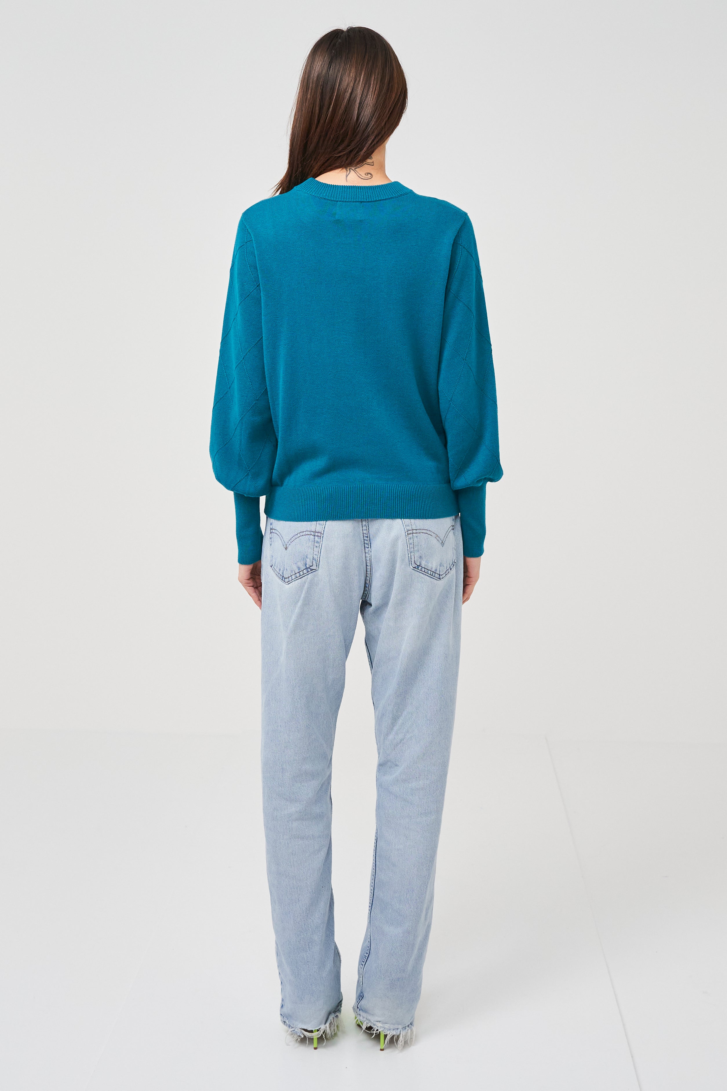 Argyle Exposed Seam Jumper