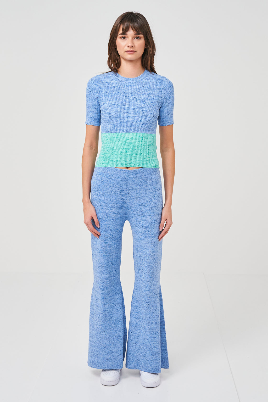 Flared Ribbed Joggers