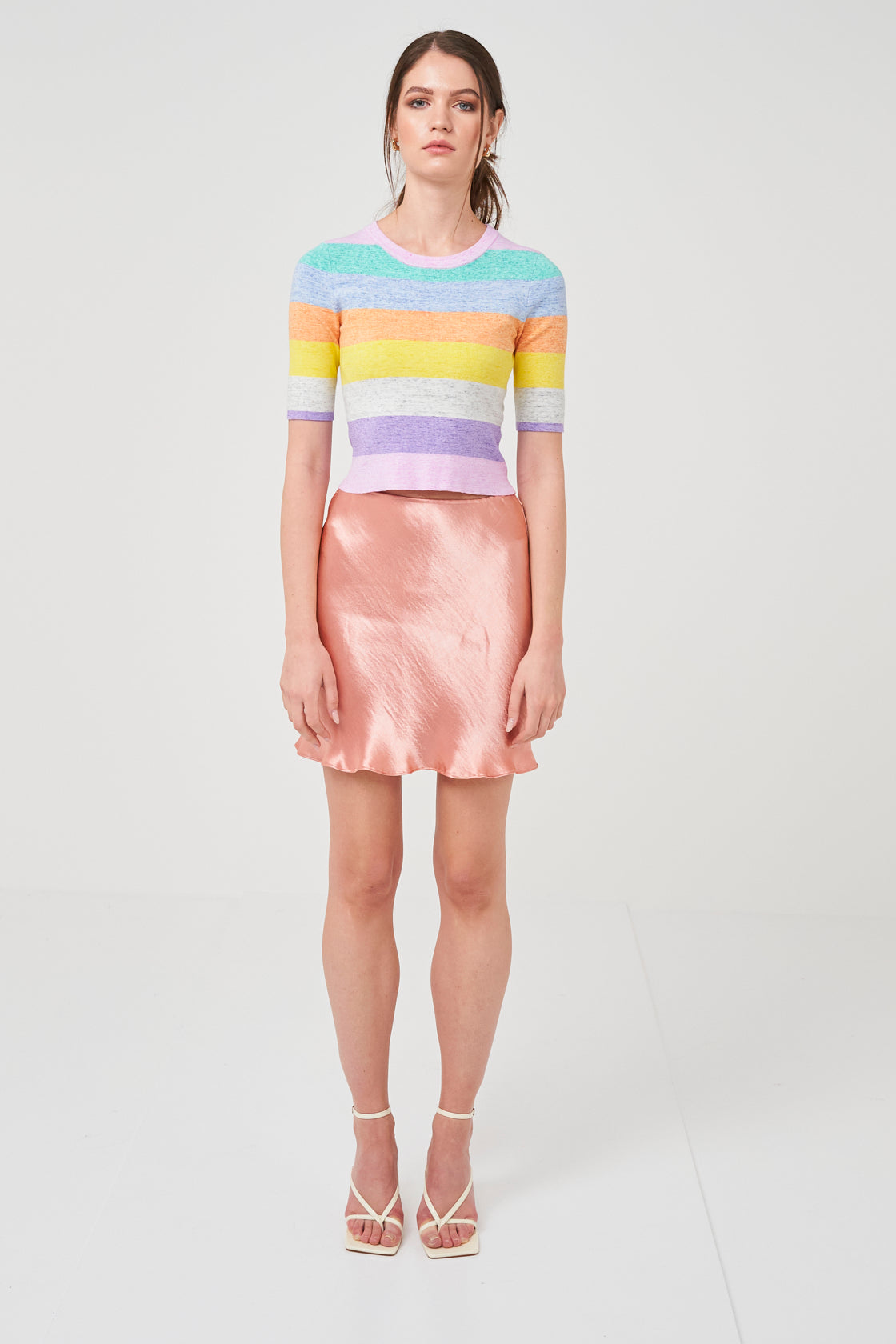 Rainbow Skinny Rib Tee