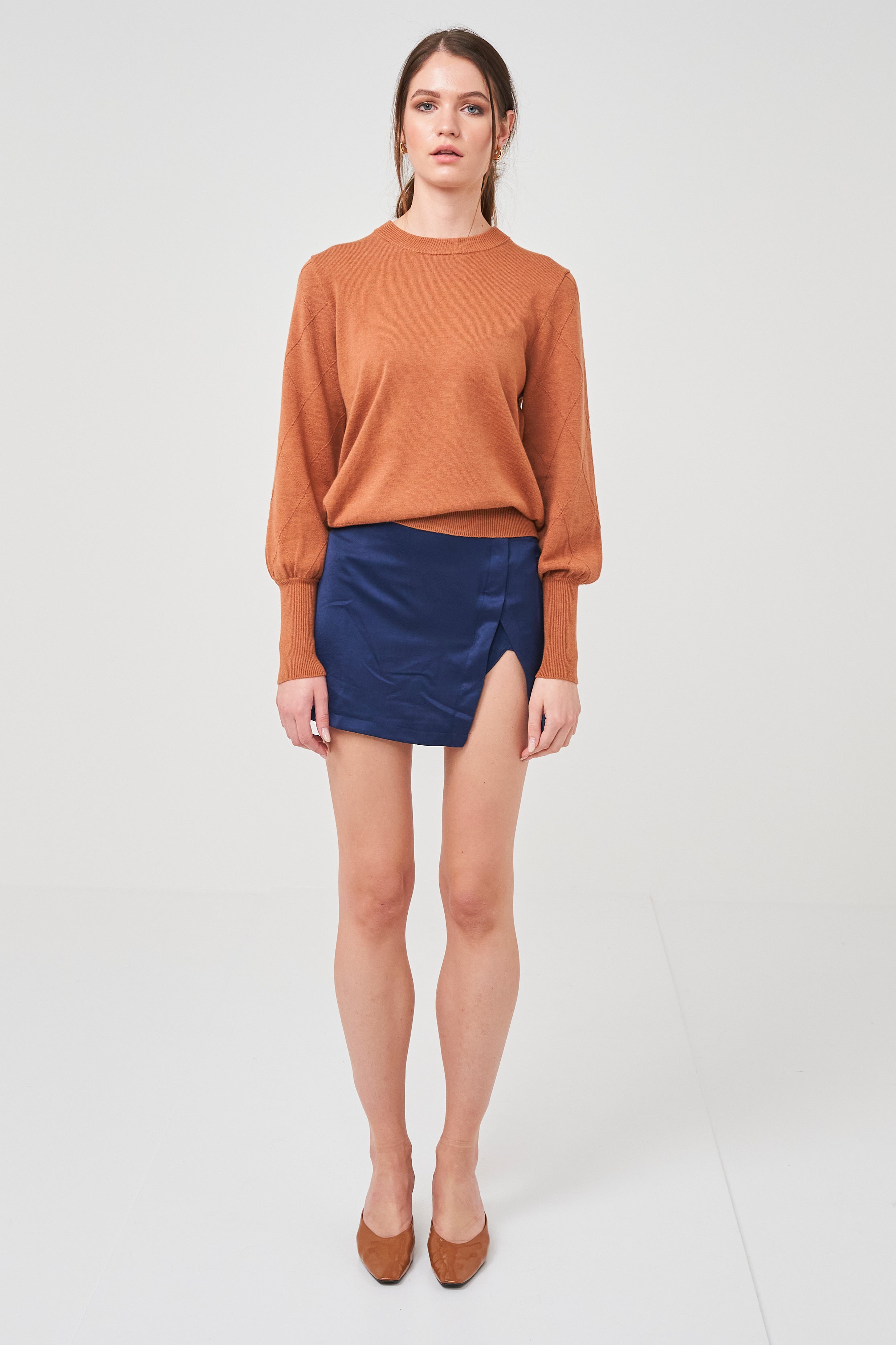 Argyle Exposed Seam Jumper