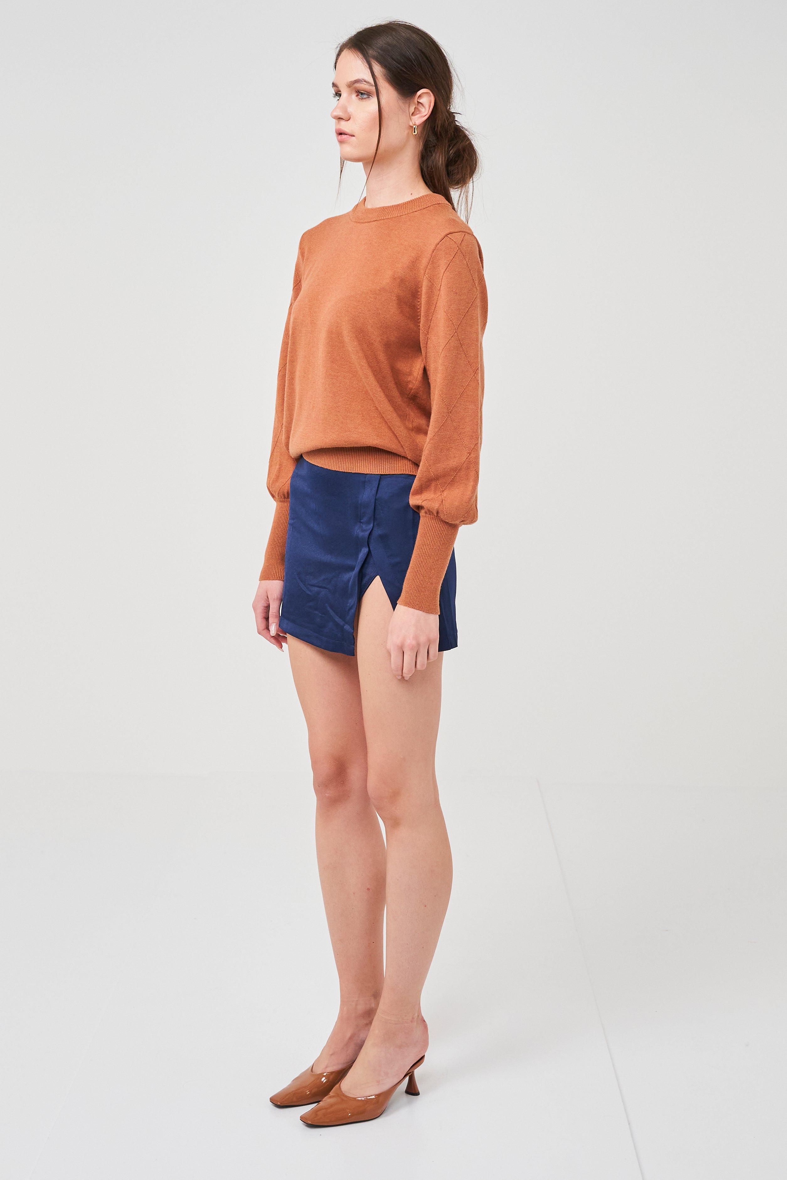 Argyle Exposed Seam Jumper