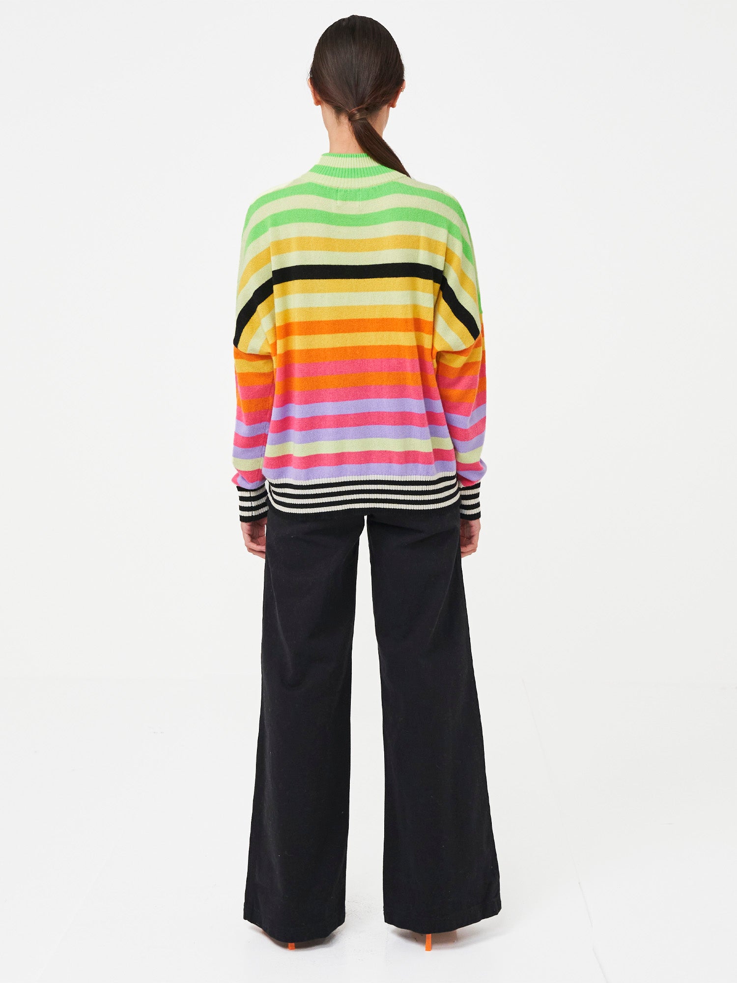 Pop Stripe Funnel Neck Jumper