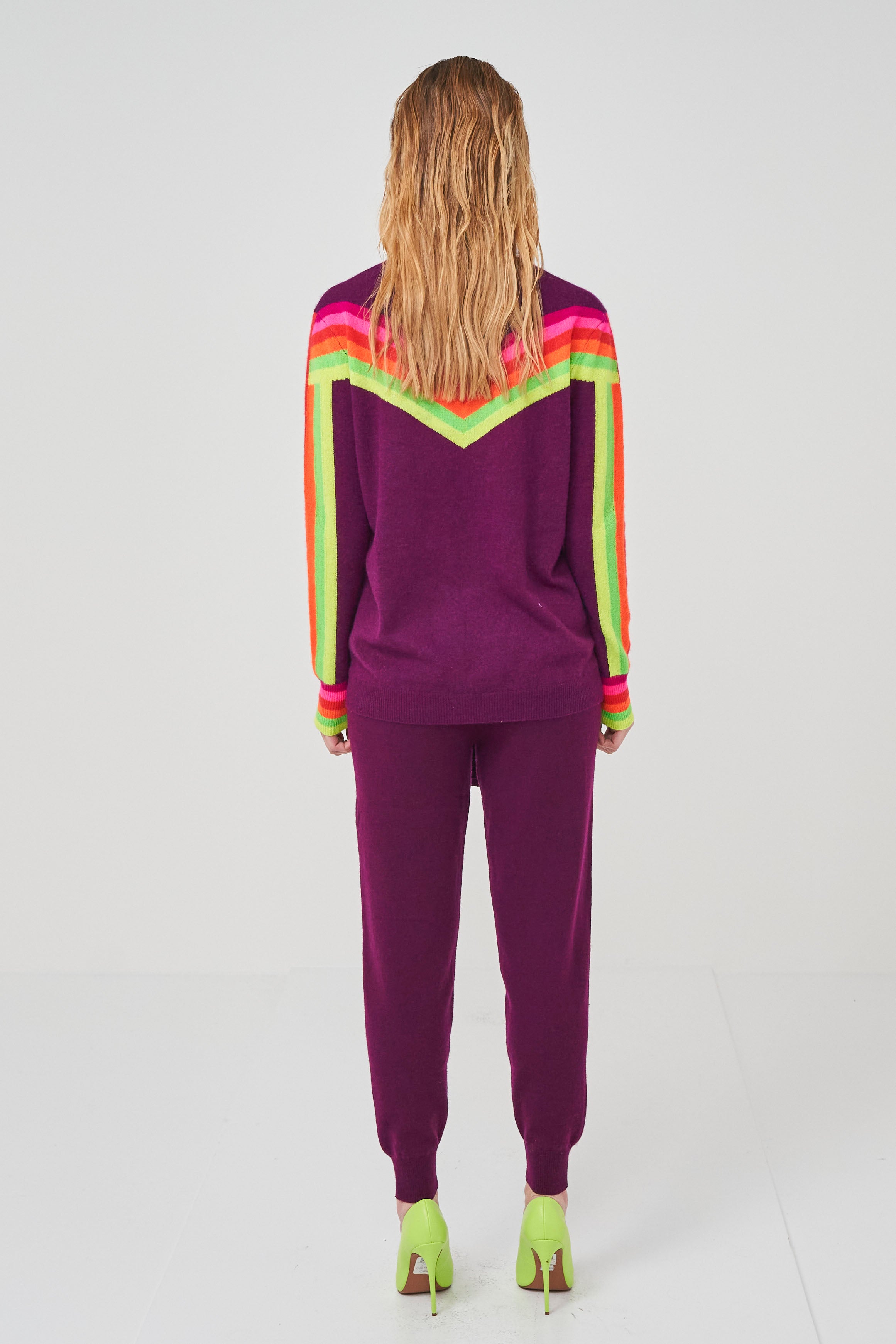 Rainbow Chevron Jumper Brodie Cashmere