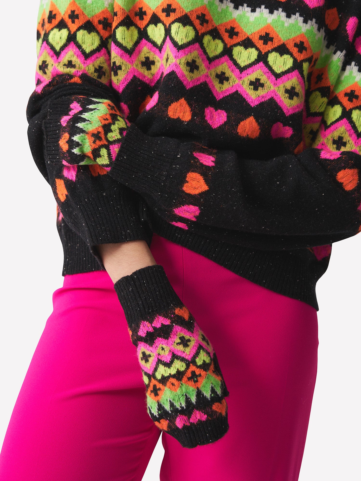 Farley Fairisle Wrist Warmers Brodie Cashmere