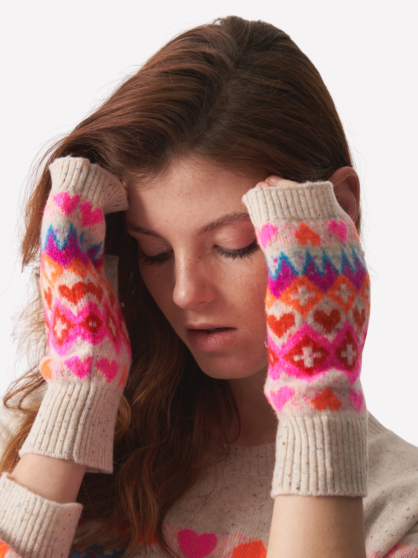 Farley Fairisle Cashmere Wrist Warmers